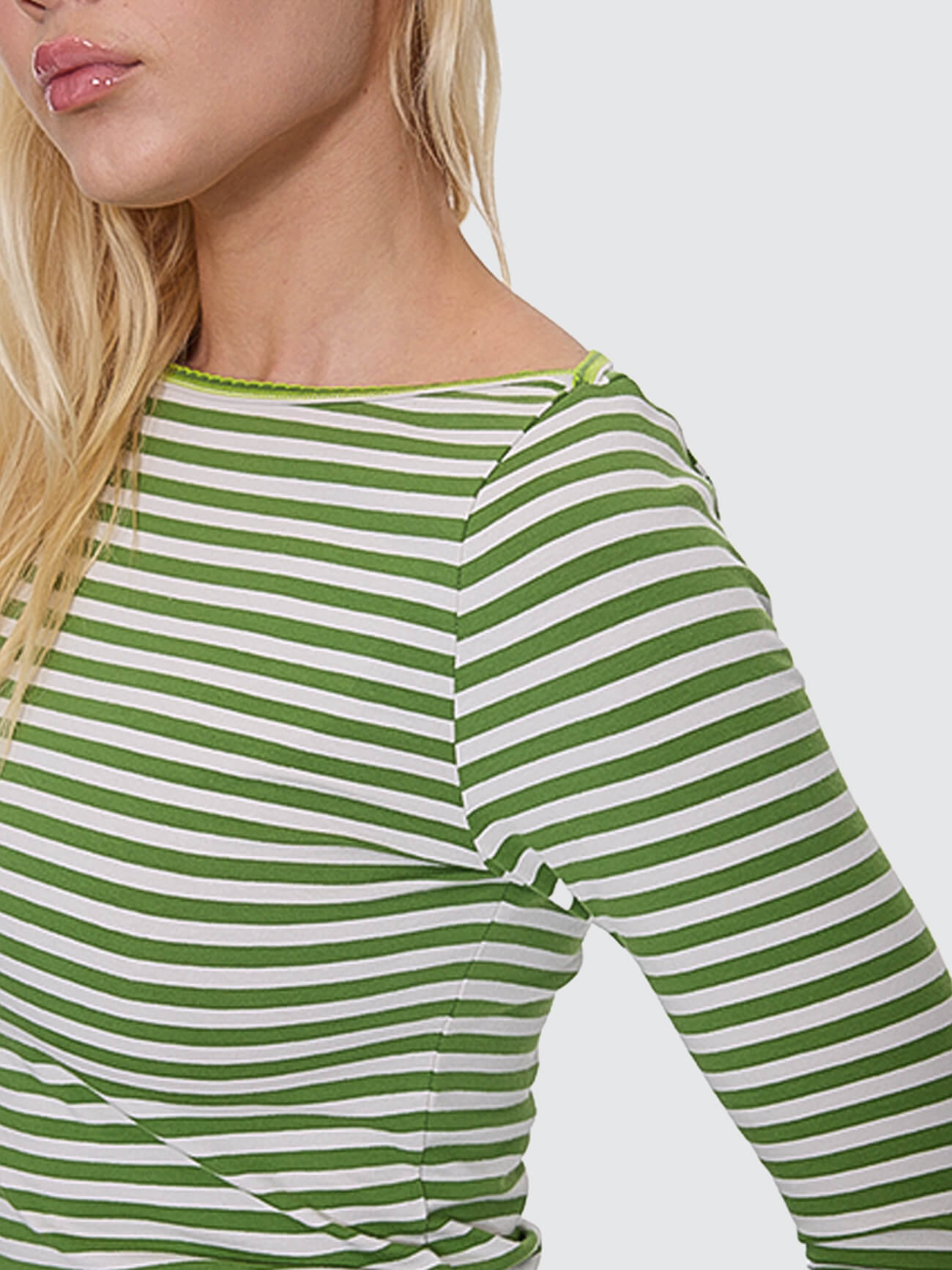 Trouble Stripe Long Sleeve Top - Lime Twist 4