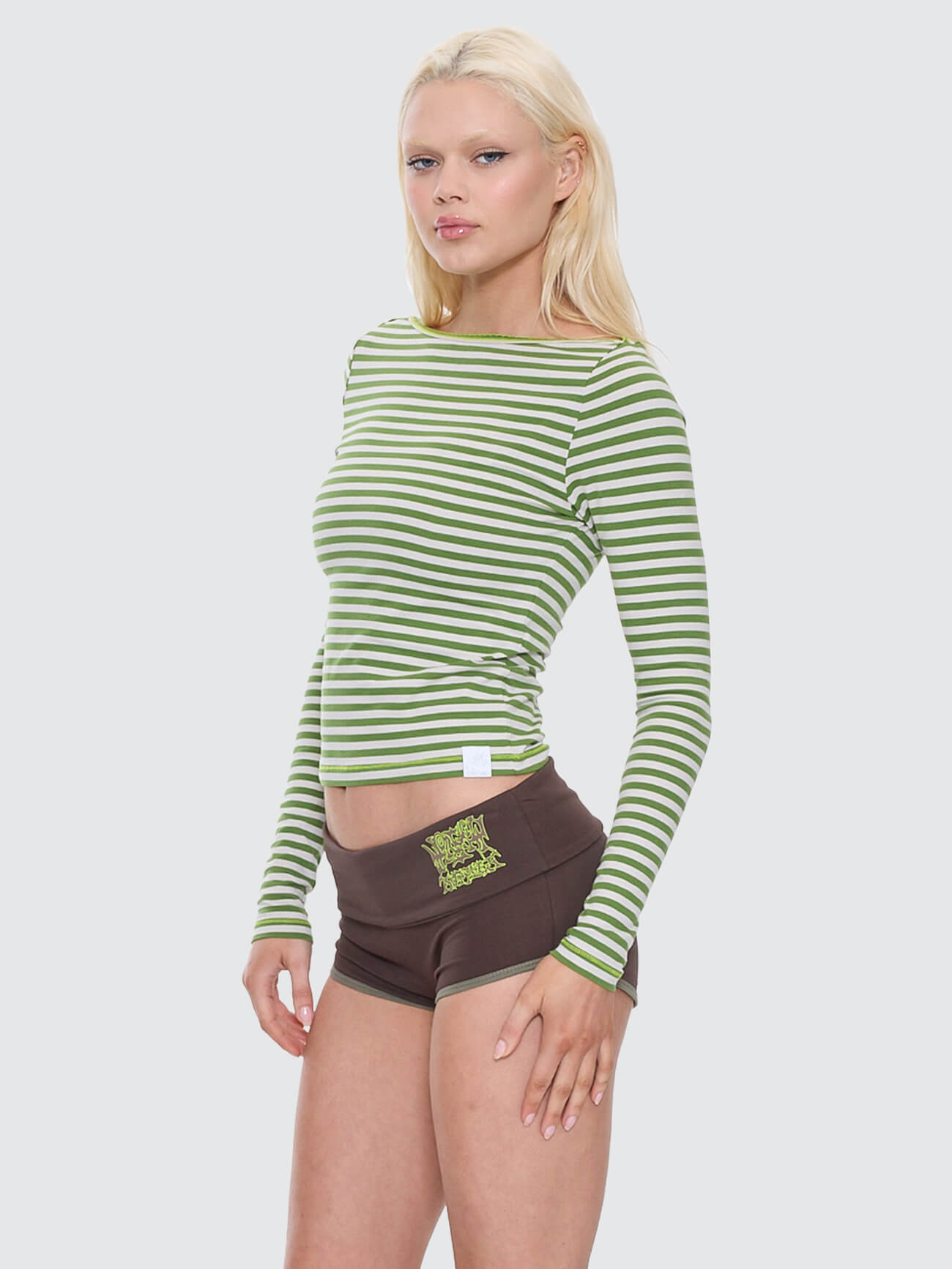 Trouble Stripe Long Sleeve Top - Lime Twist 4