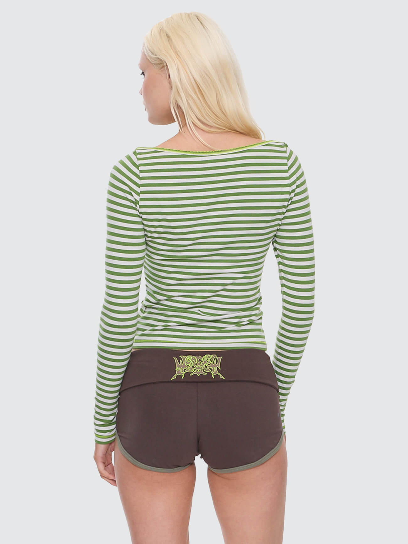 Trouble Stripe Long Sleeve Top - Lime Twist 4