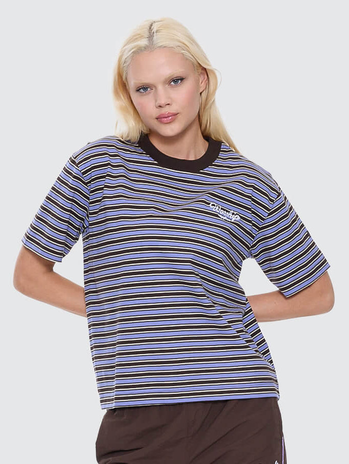Coed Stripe Regular Fit Tee - Ganache 4