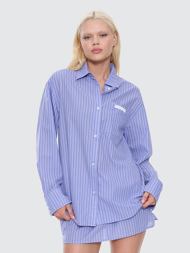 Coed Oversized Long Sleeve Shirt - Purple Haze 4