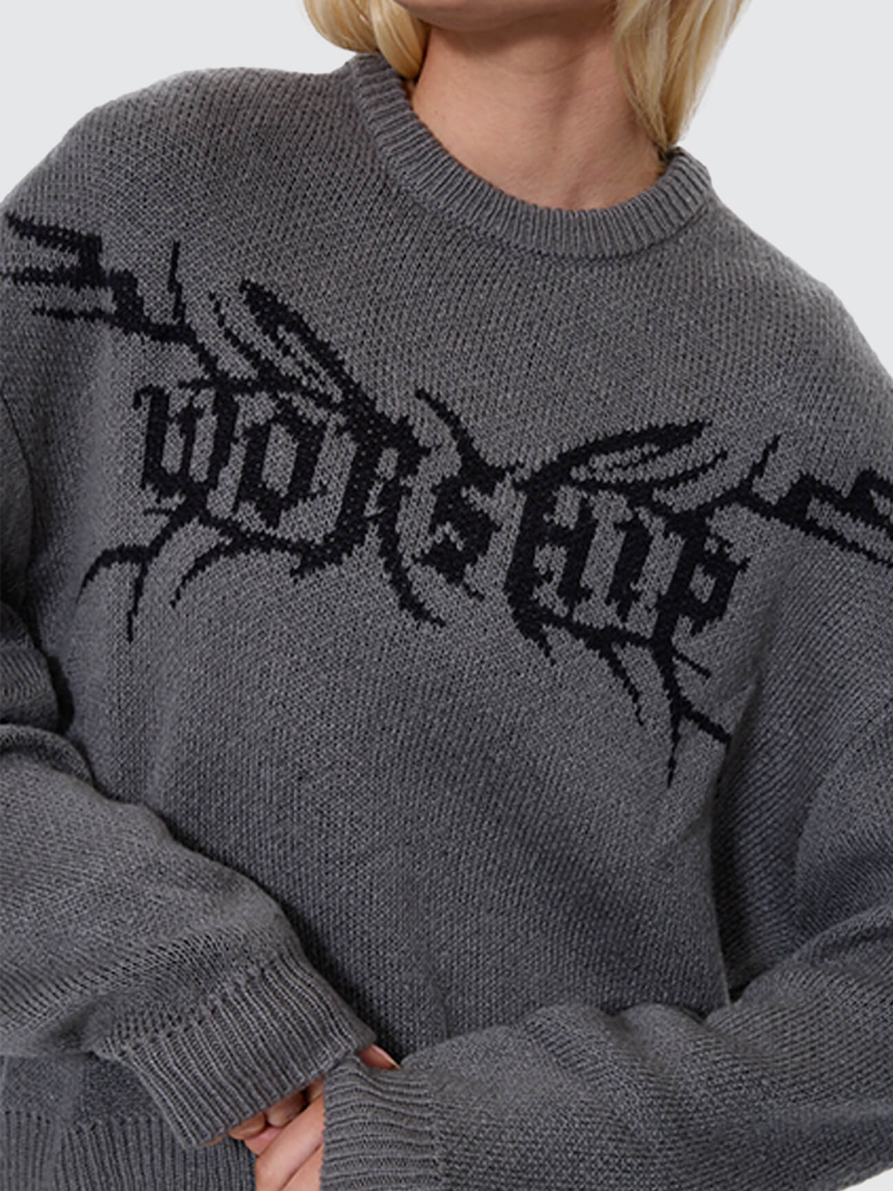 Trudge Box Fit Crew Knit Sweater - Dark Marle 4