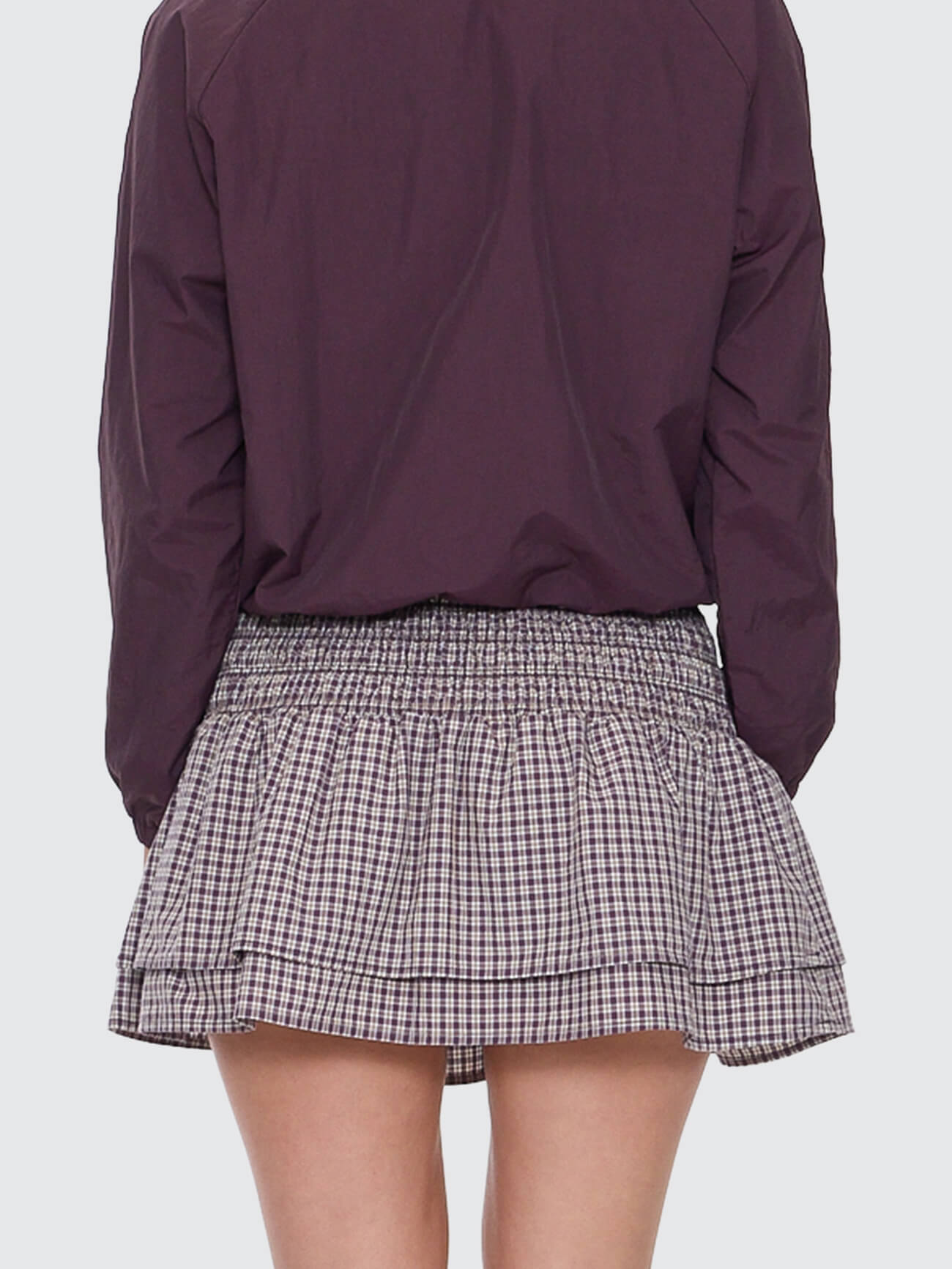 Cheek Shirred Circle Skirt - Blackberry 4