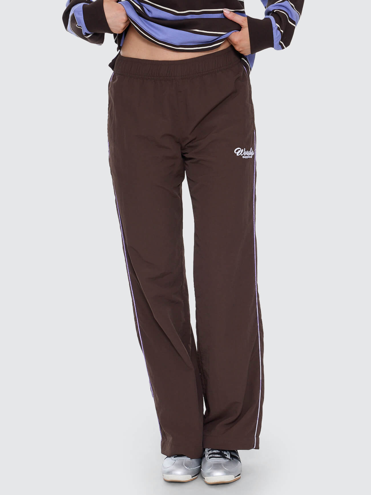 Coed Nylon Track Pant - Ganache 4