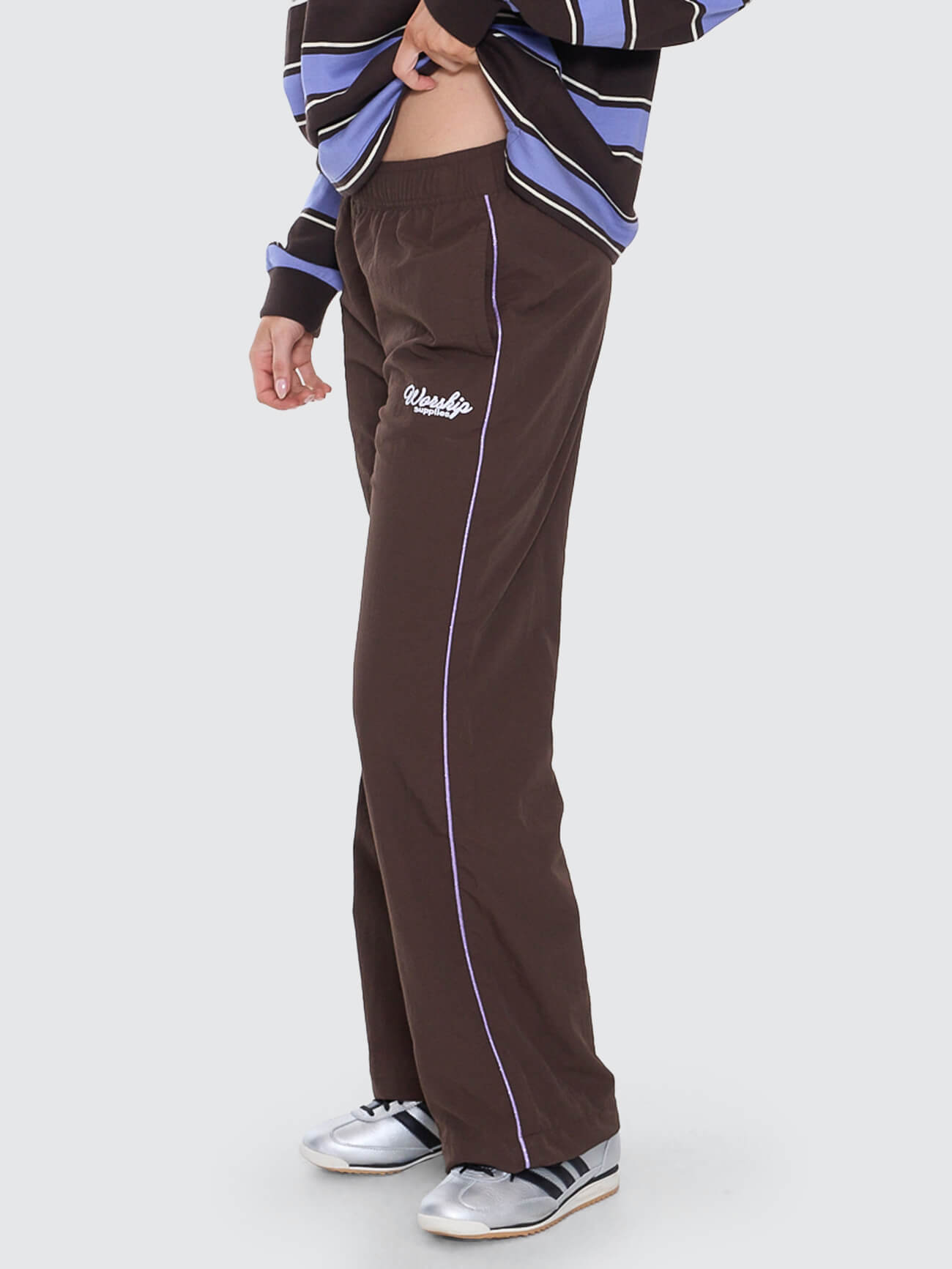 Coed Nylon Track Pant - Ganache 4