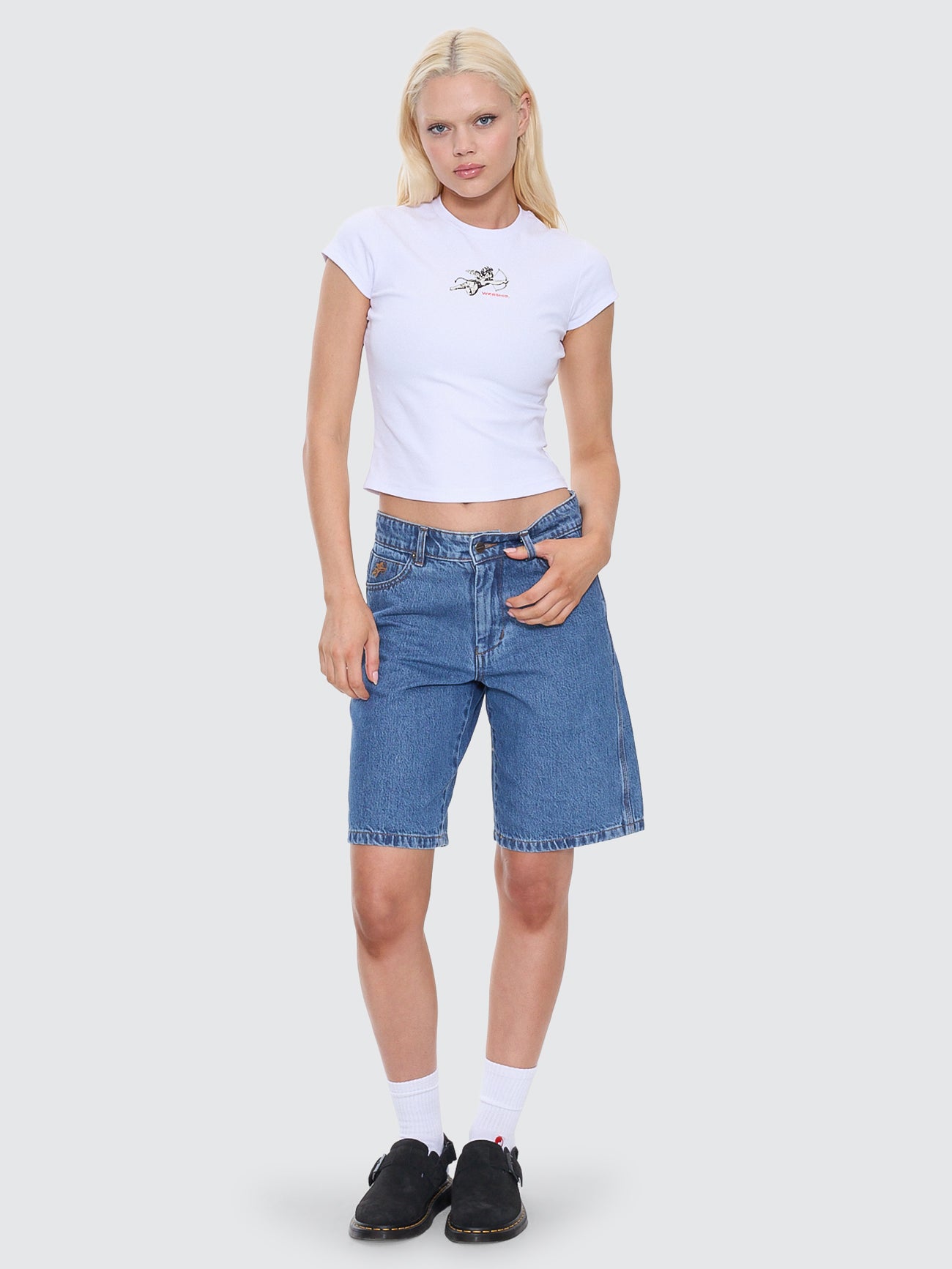 Cherub Cap Sleeve Tee - White 4