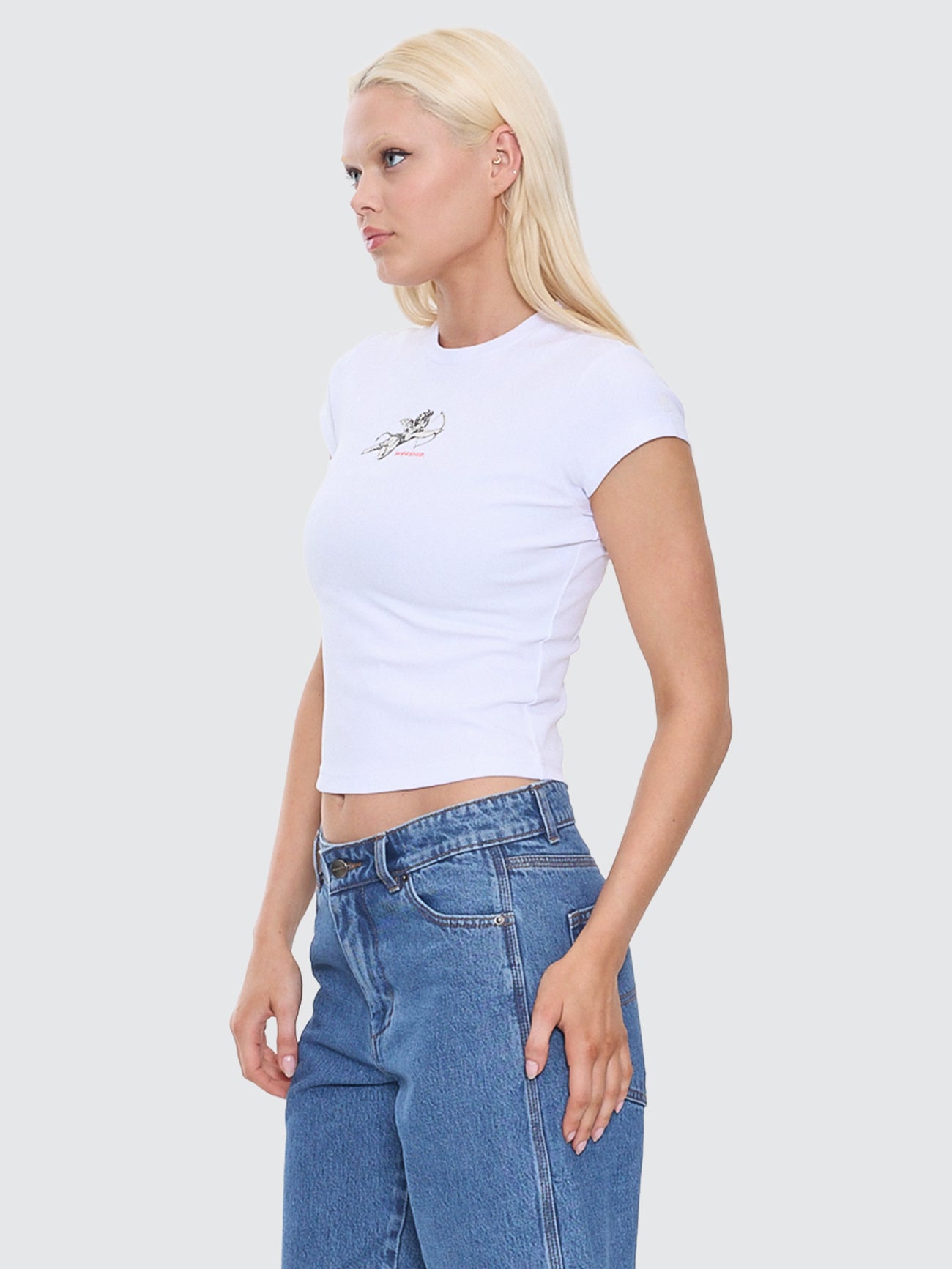Cherub Cap Sleeve Tee - White 4