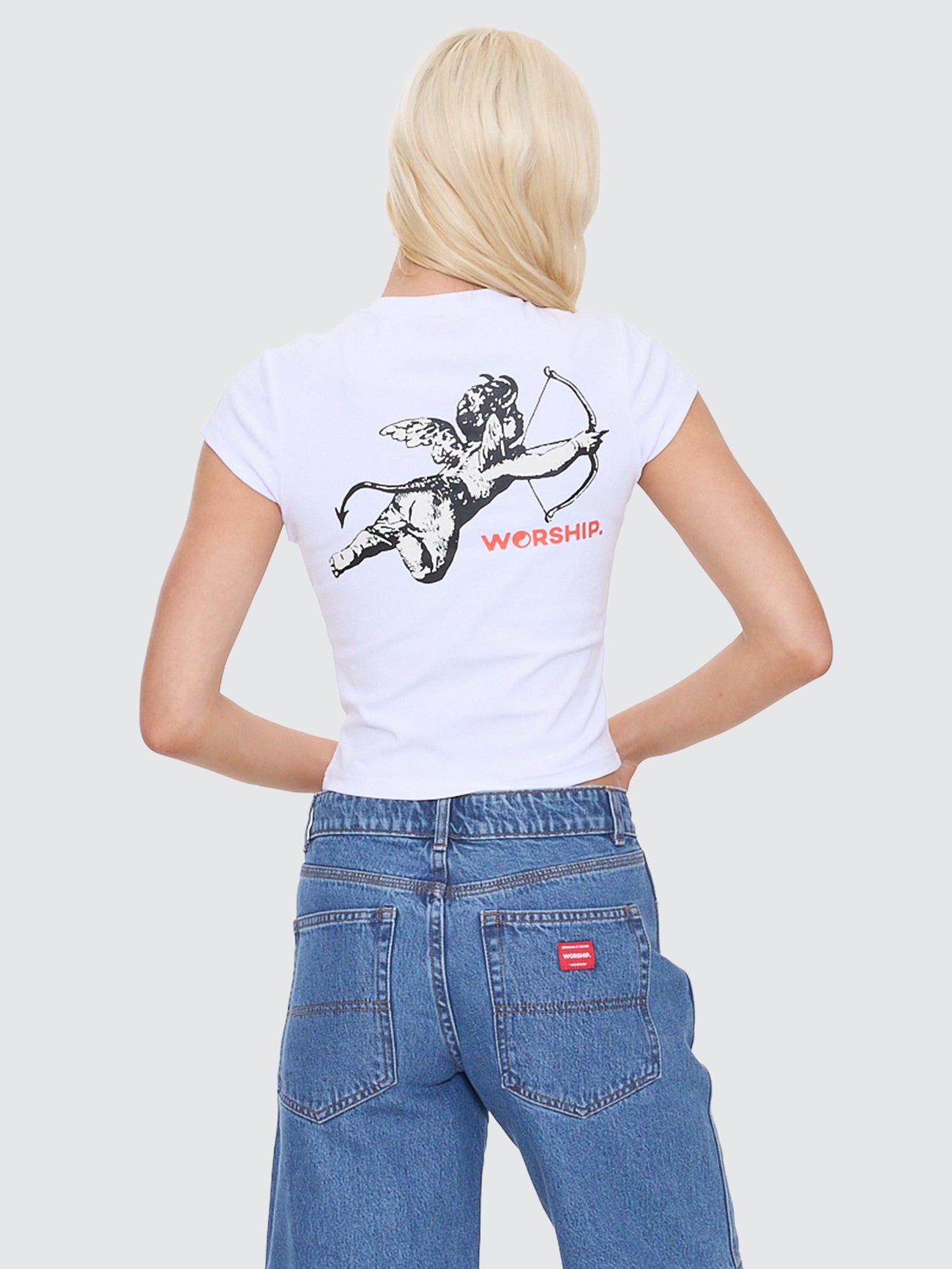 Cherub Cap Sleeve Tee - White 4