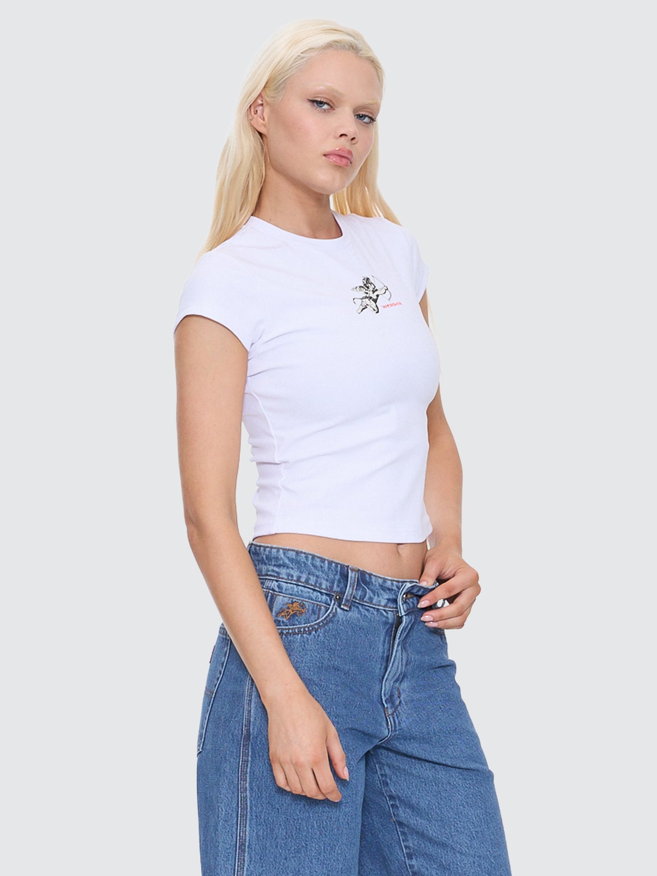Cherub Cap Sleeve Tee - White 4