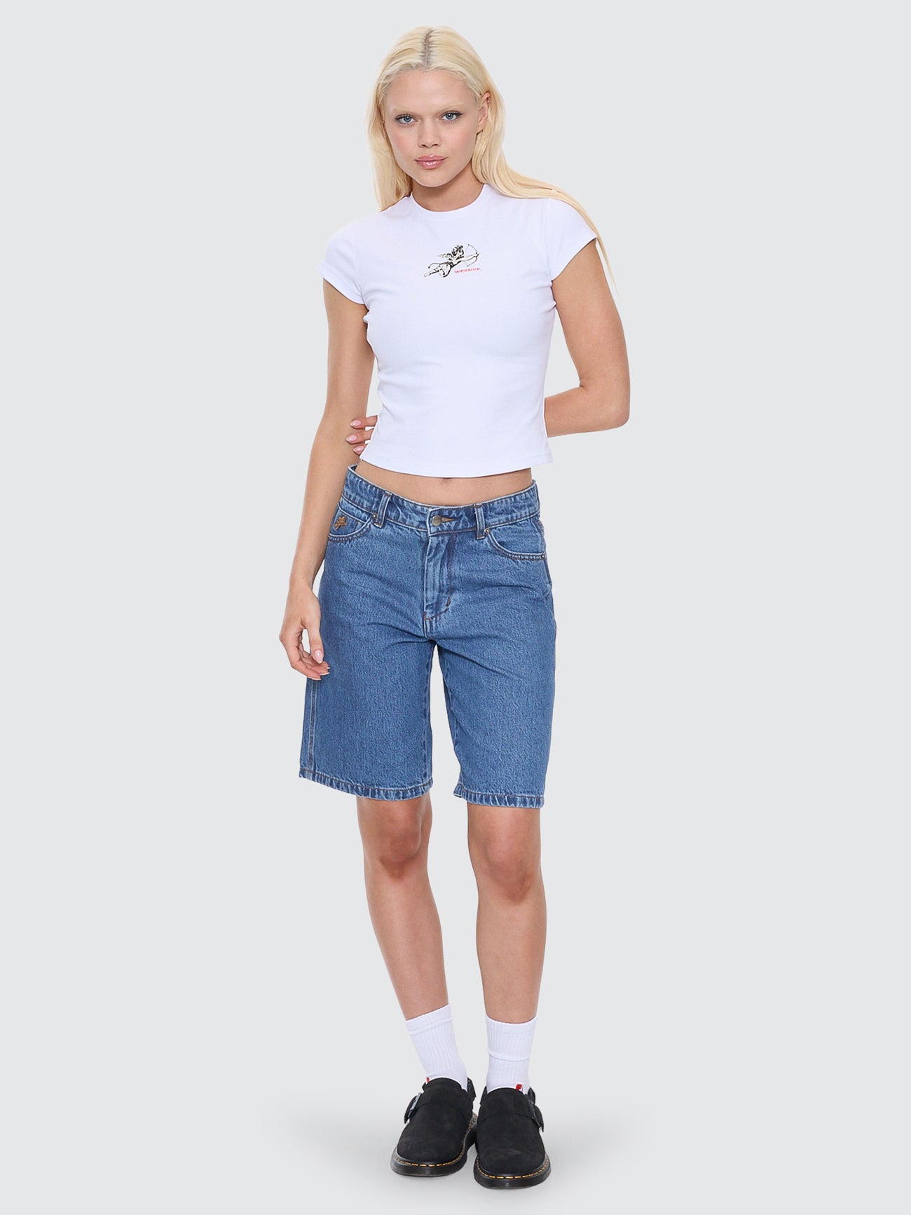 Cherub Cap Sleeve Tee - White 4