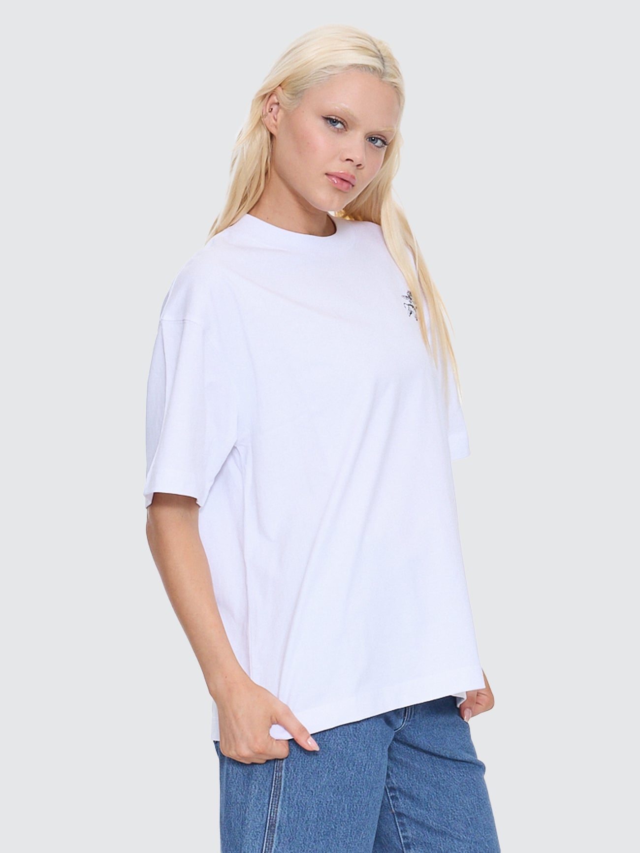 Cherub Oversized Fit Tee - White 4