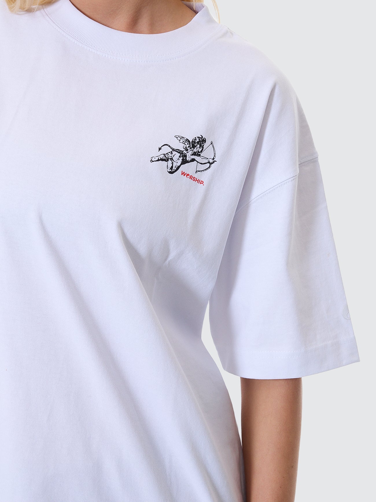 Cherub Oversized Fit Tee - White 4