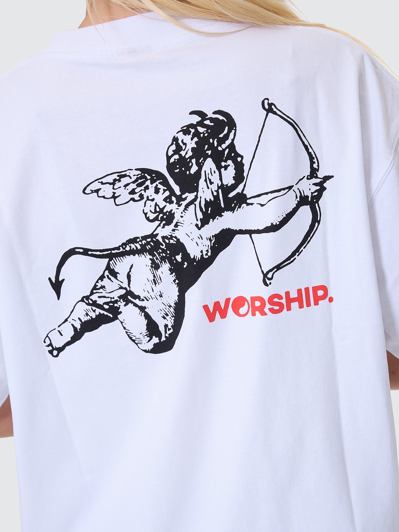 Cherub Oversized Fit Tee - White 4