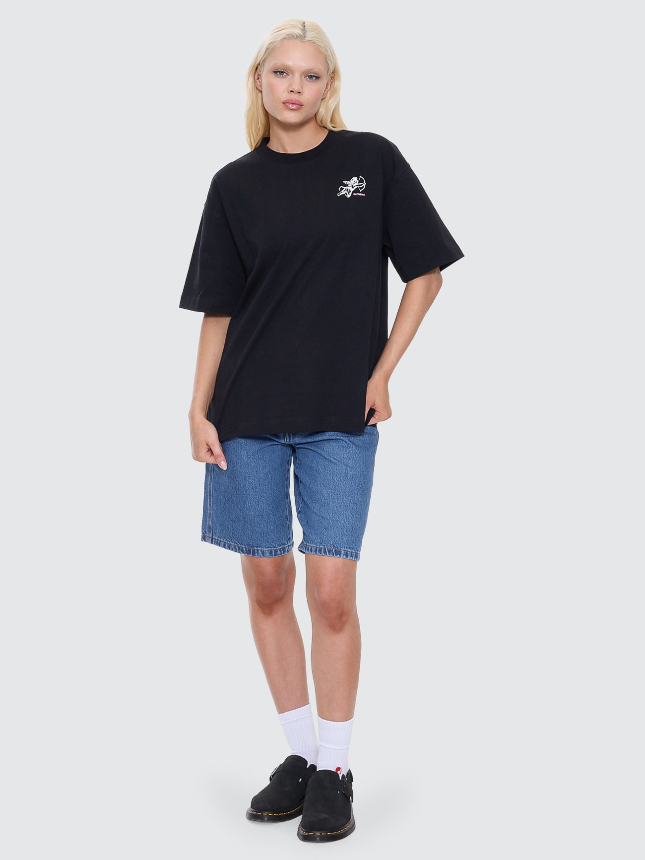 Cherub Oversized Fit Tee - Black 4