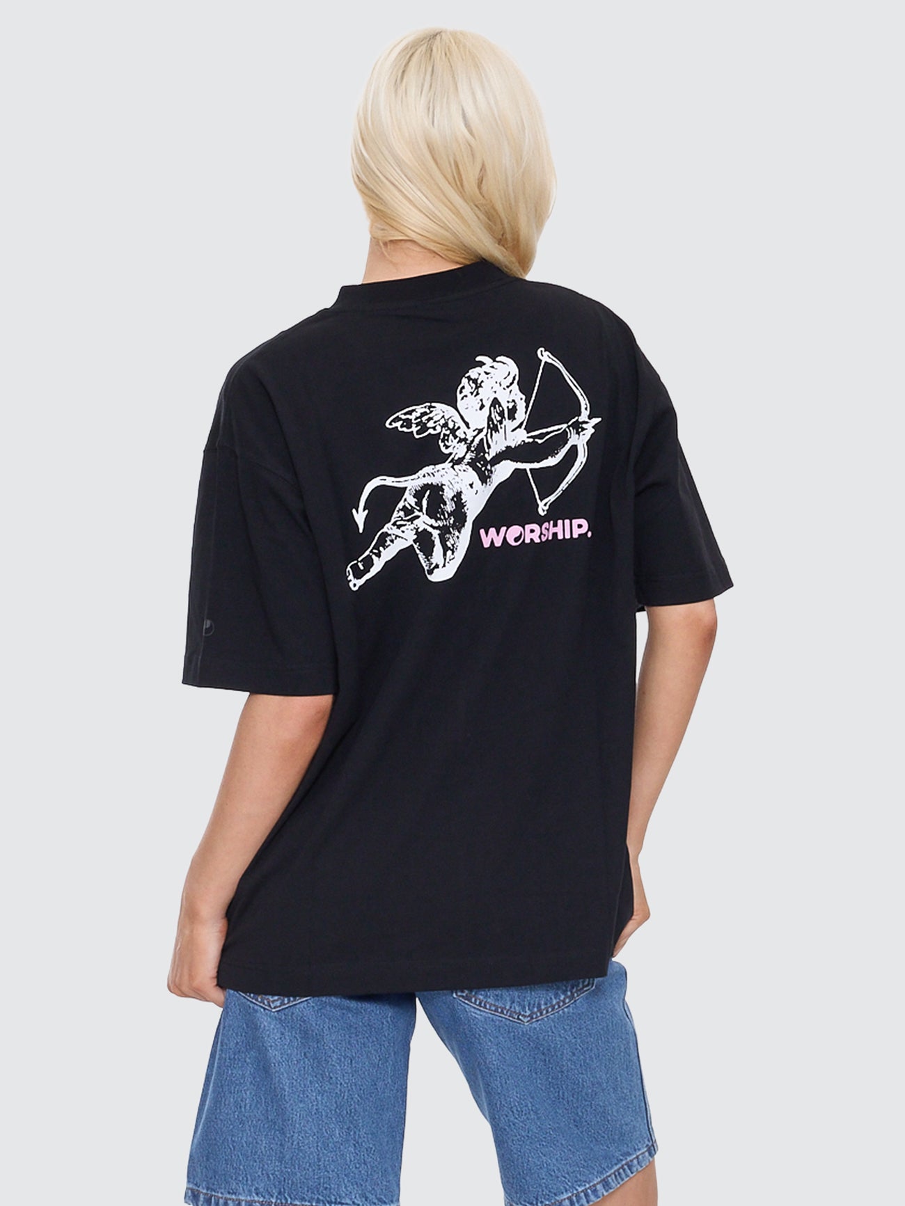 Cherub Oversized Fit Tee - Black 4