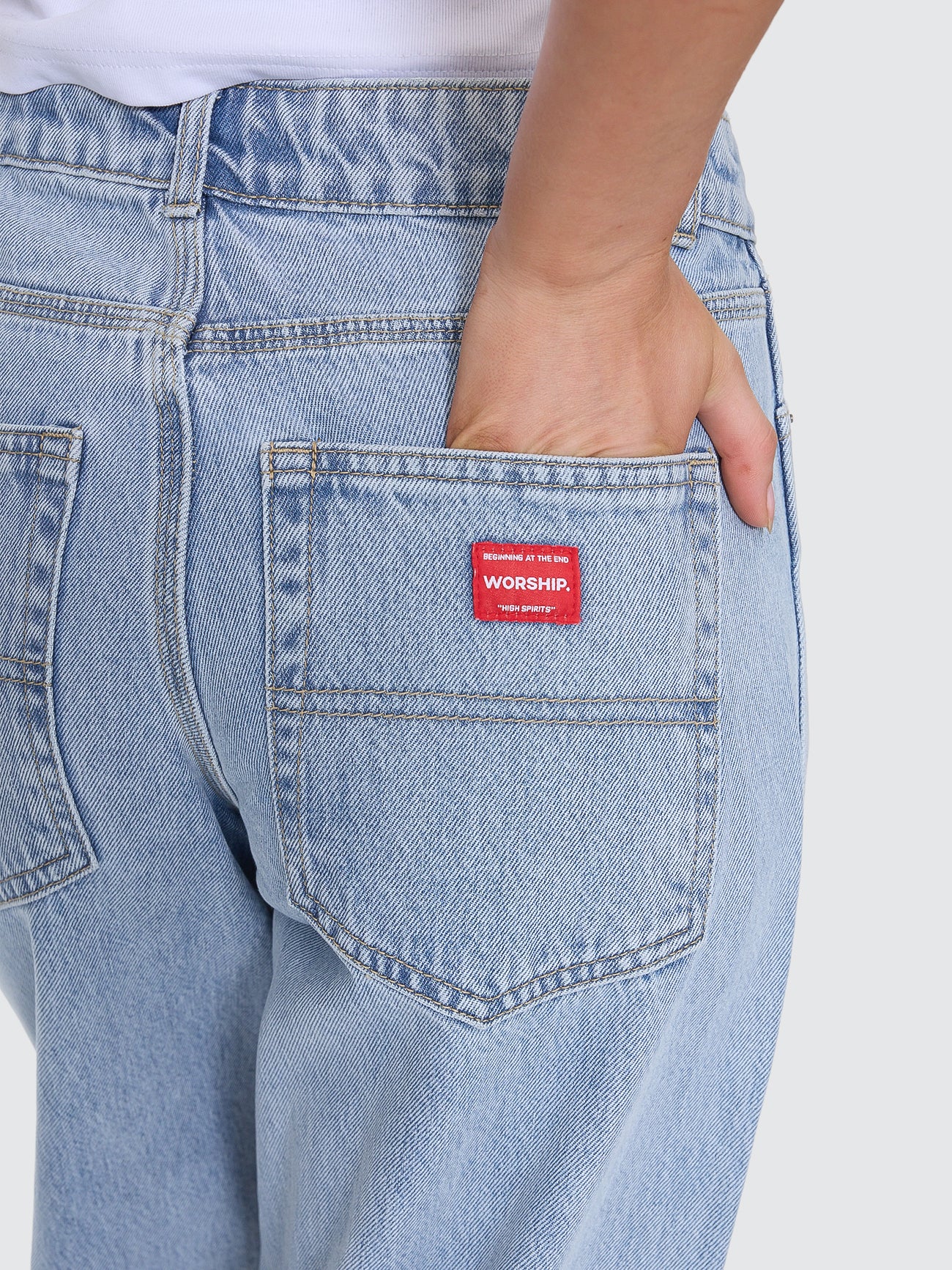 Sloucher Jean - Worship Worn Blue