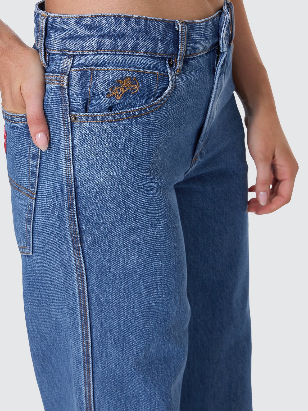 Sweeper Wide Leg Jean - Sky High Blue