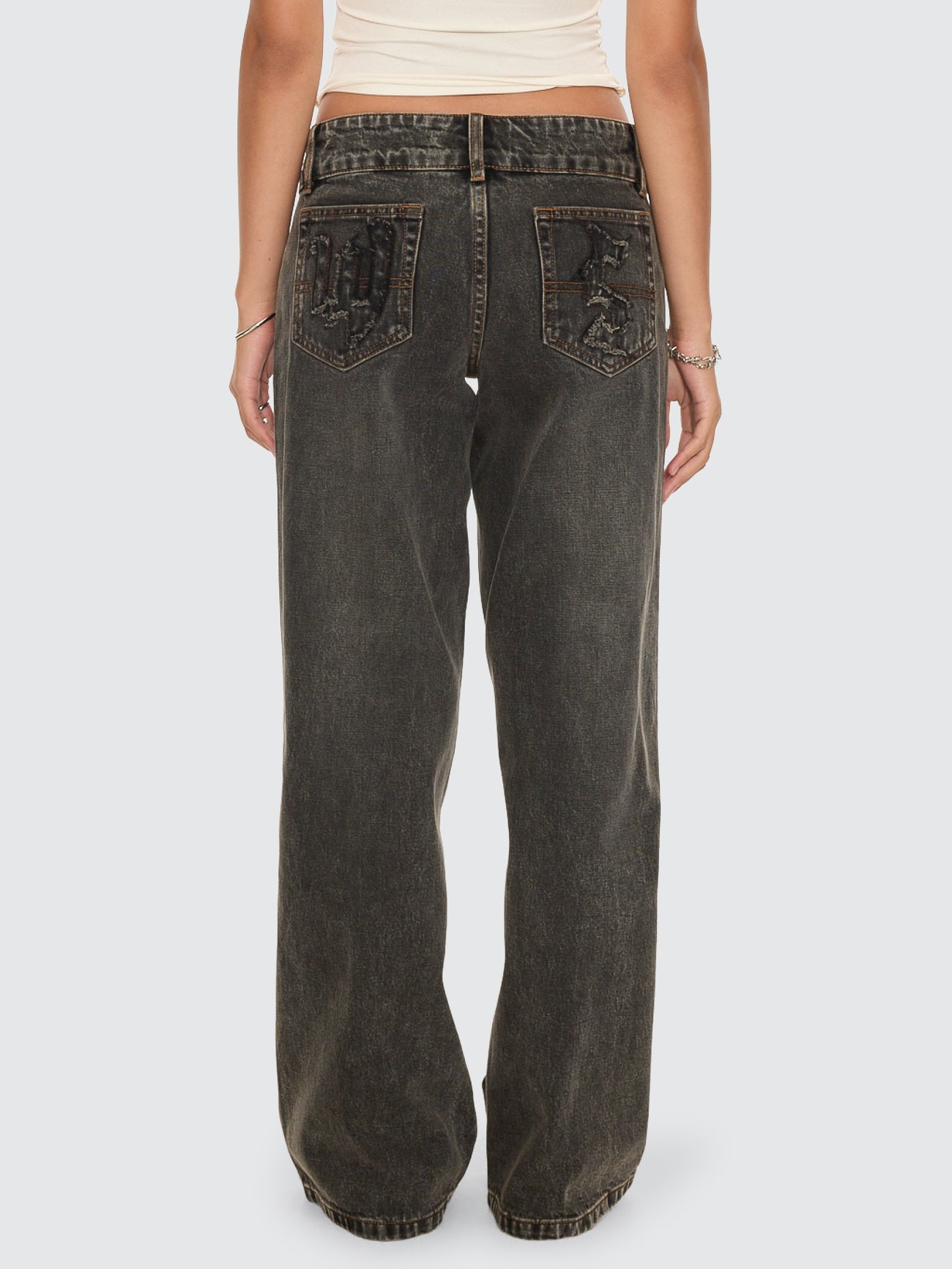 Trudge Baggy Low Rider Jean - Dirty Black