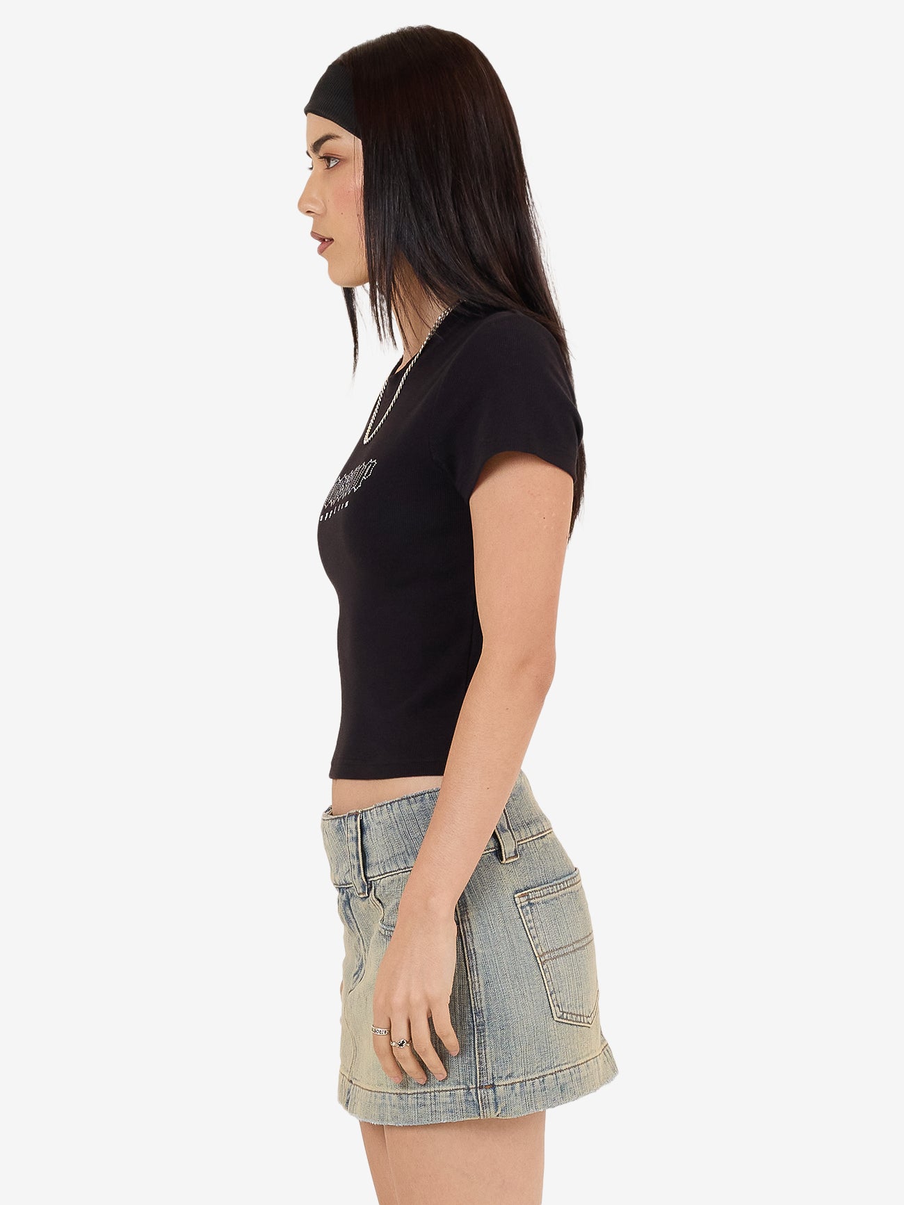 Glitz Slim Fit Tee - Black 4