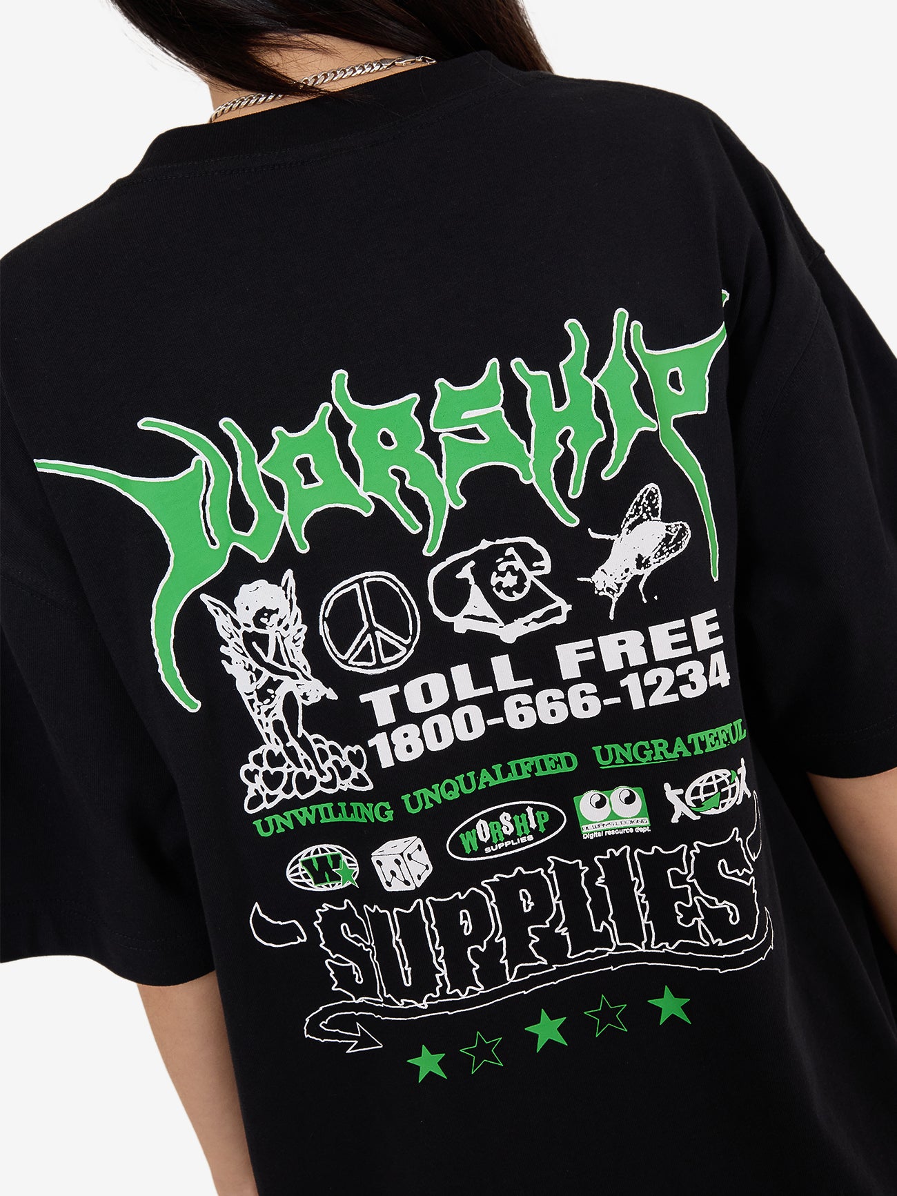 Logorama Oversize Fit Tee - Black