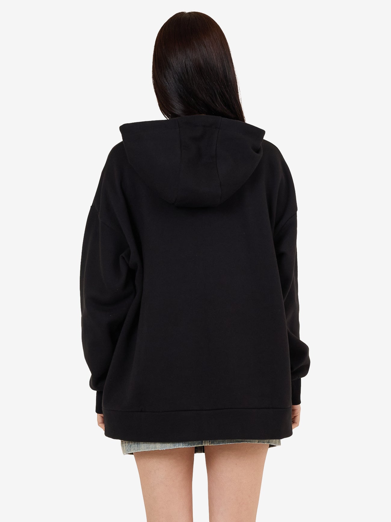 Glitz Zip Front Hood - Black 4