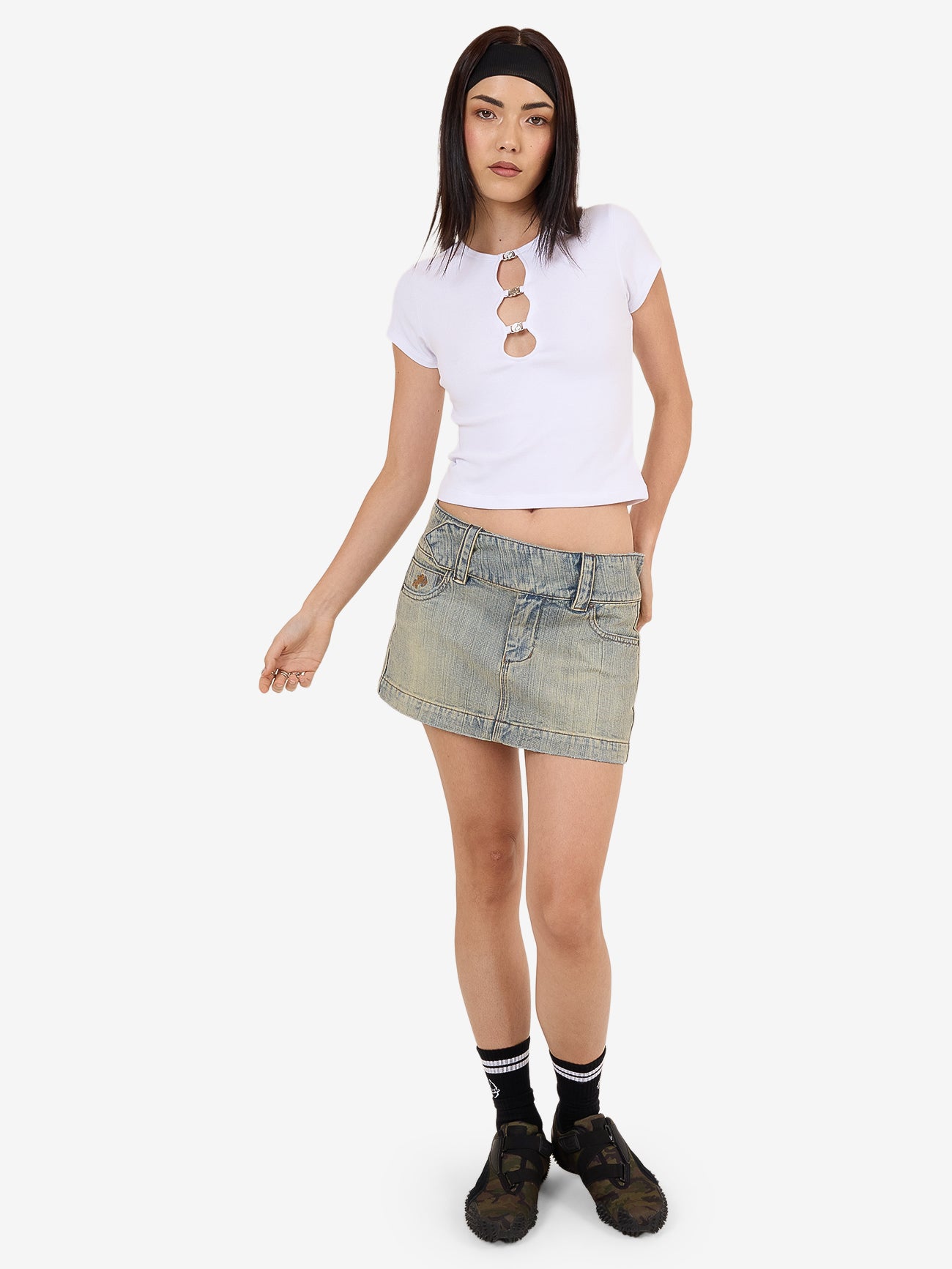 Entice Cap Sleeve Top - White 4