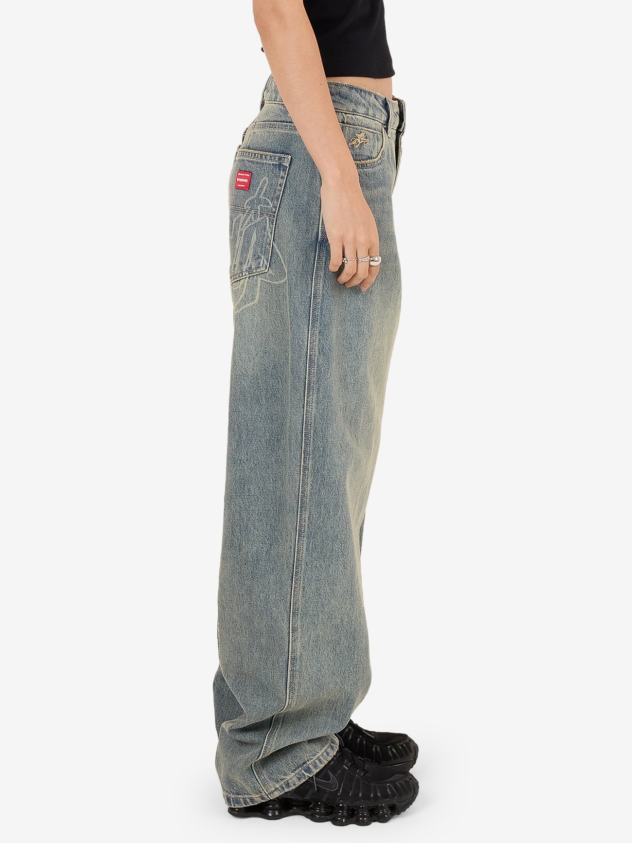 Throws Big Baggy Jean - Garbage Grime Blue 4