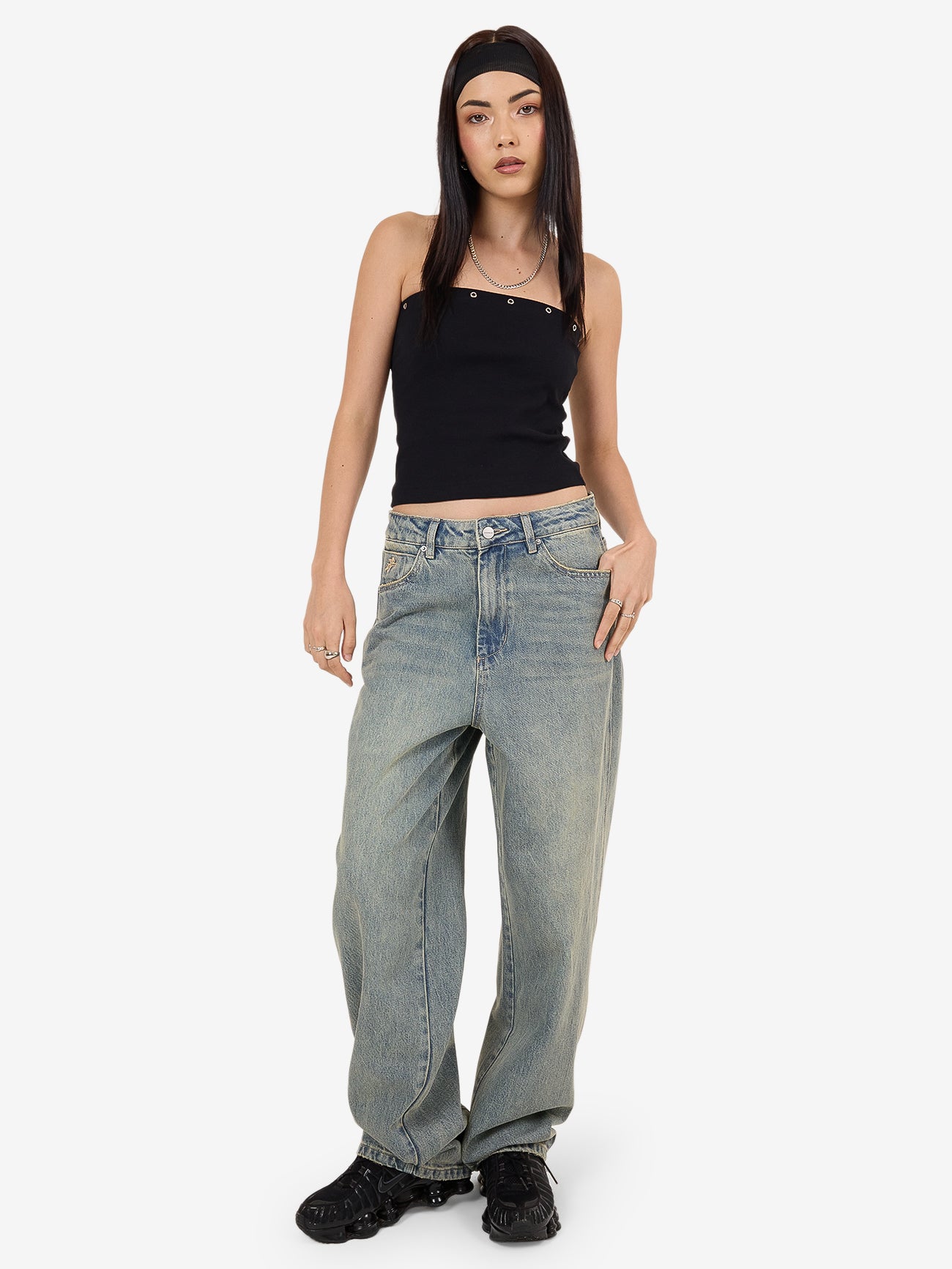 Throws Big Baggy Jean - Garbage Grime Blue 4