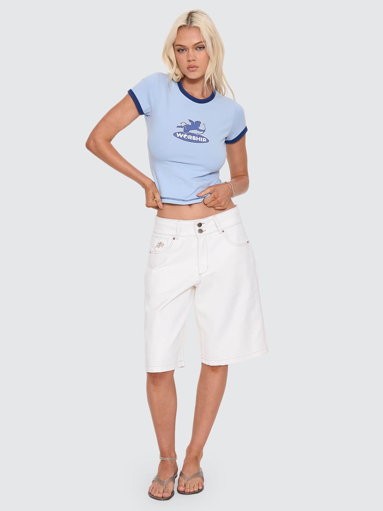 Shadow Cherub Ringer Tee - Dream Blue 4