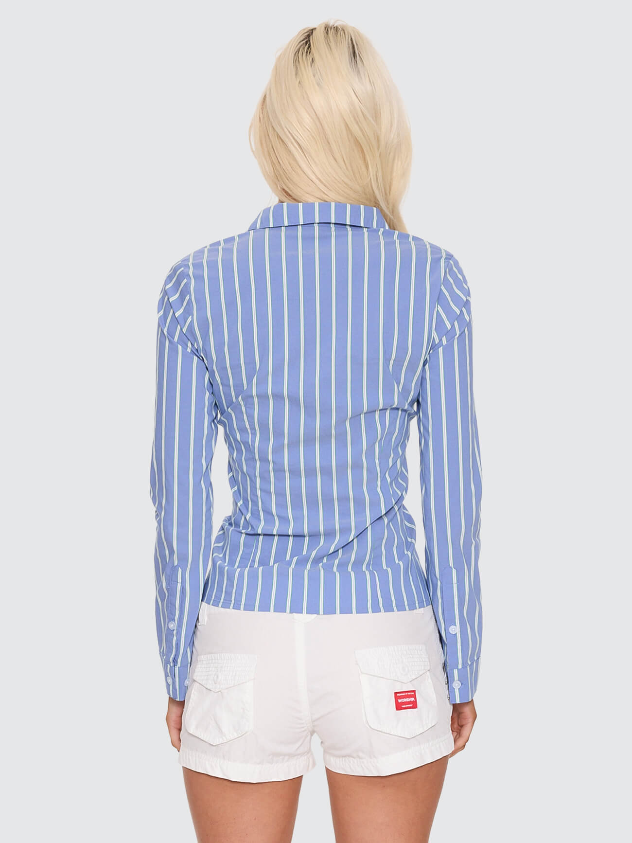 Cherub Long Sleeve Fitted Shirt - Dream Blue Stripe 4