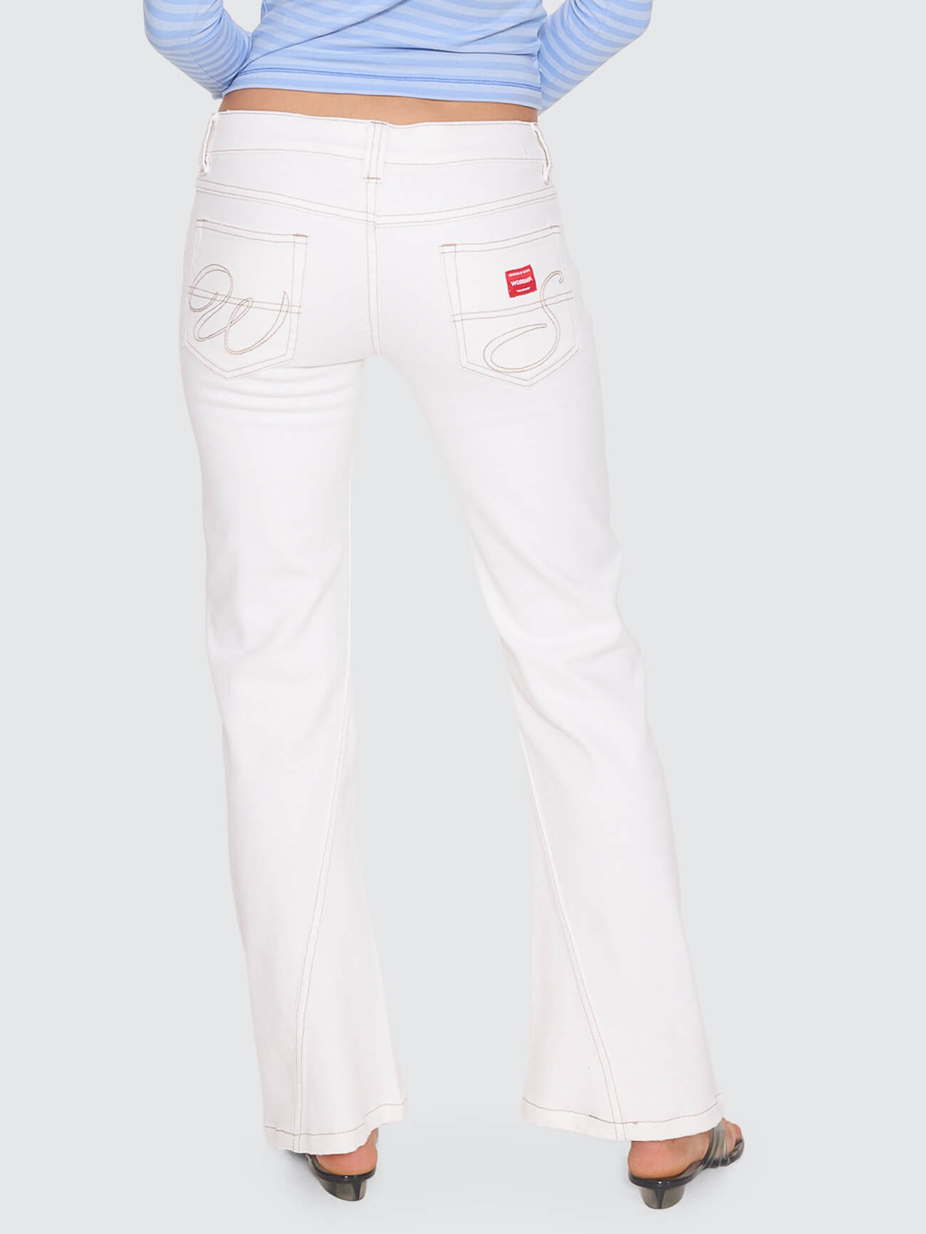 Super Low Flare Jean - Milk White 4