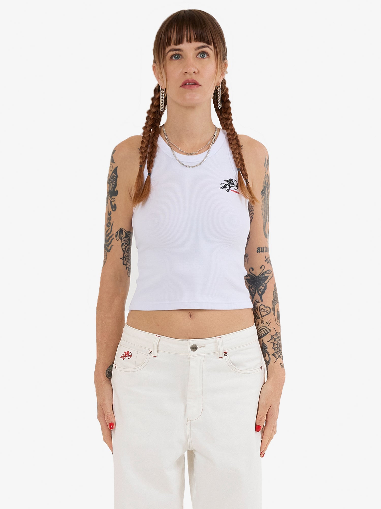 Cherub Longline Tank - White 4