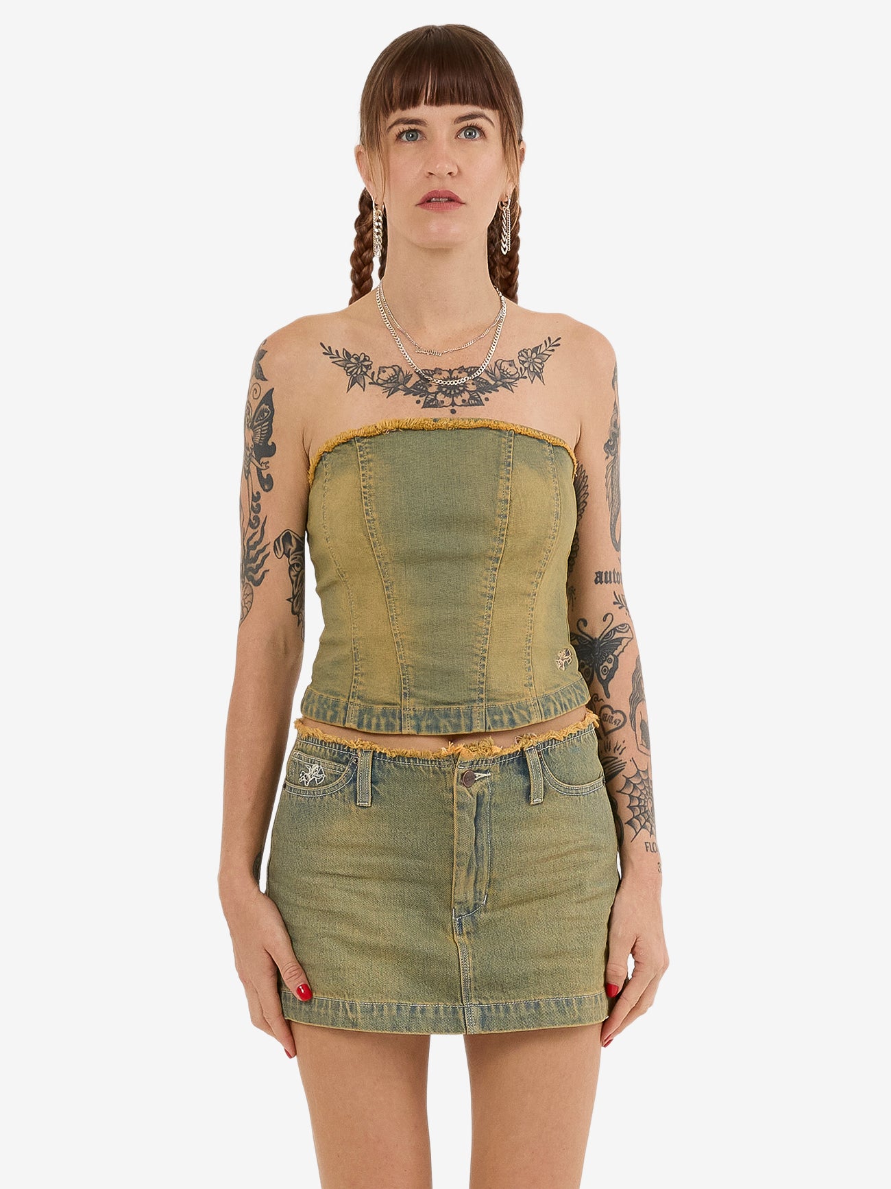 Devlish Denim Tube Top - So Dirt it Hurts 4