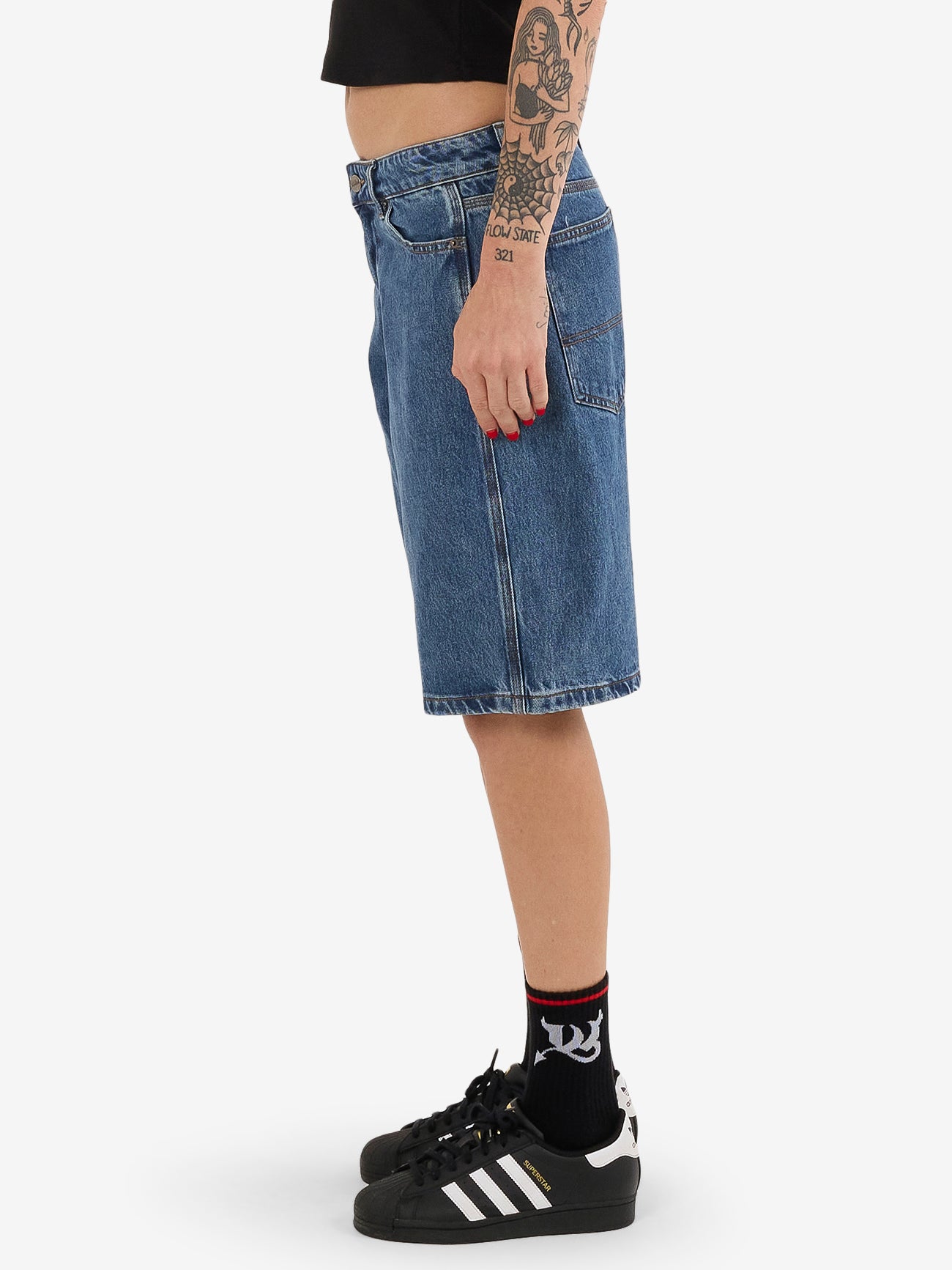 Hold Up Worship Big Baggy Short - Sky High Blue 4