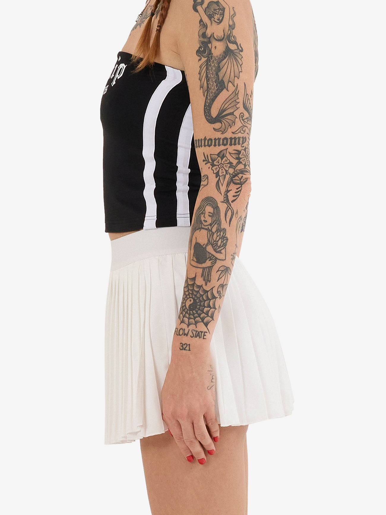 Tease Pleated Skort - White 4