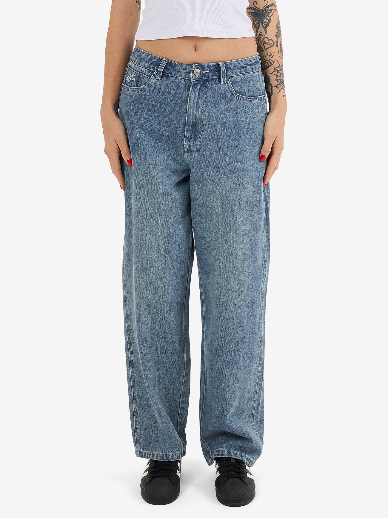 Eat Ur Heart Out Baggy Jean - Dirty Rage Blue 4