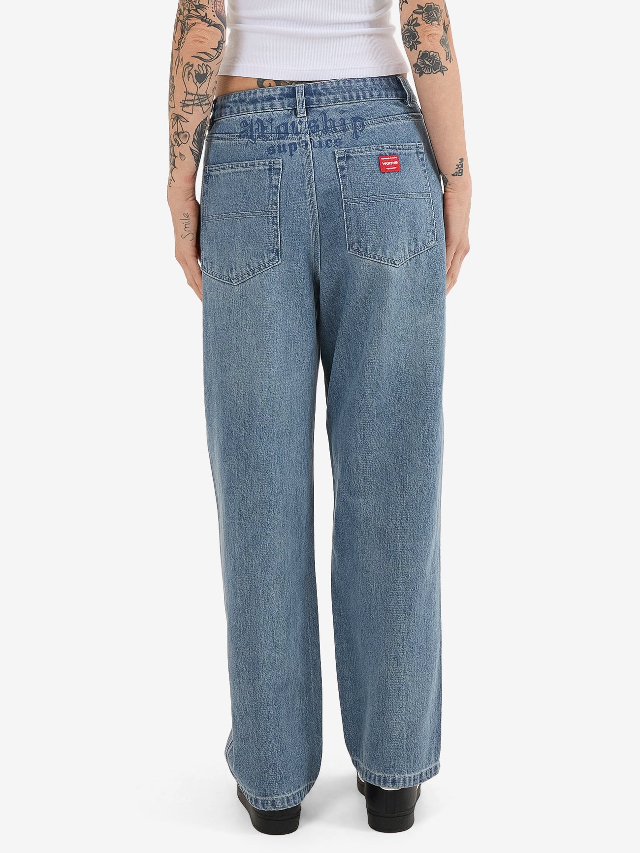 Eat Ur Heart Out Baggy Jean - Dirty Rage Blue 4