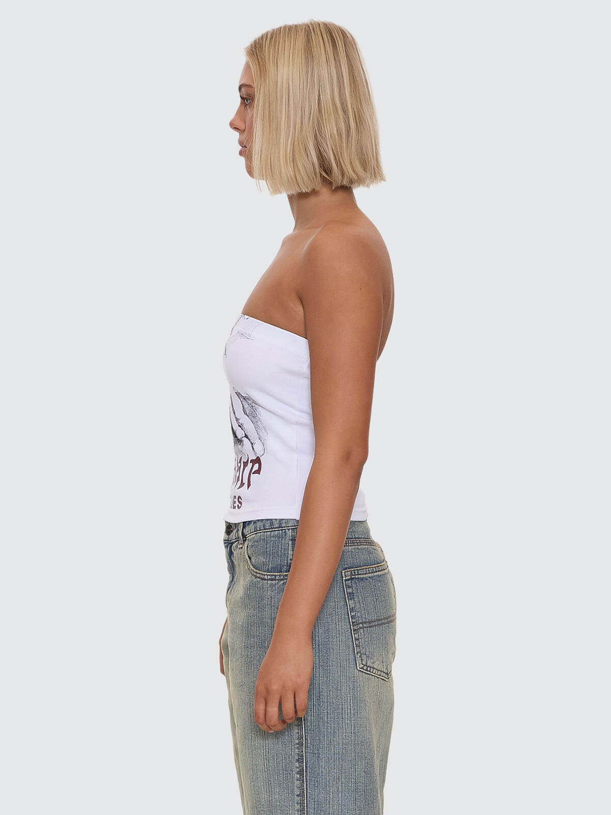 Horns Tube Top - White 4