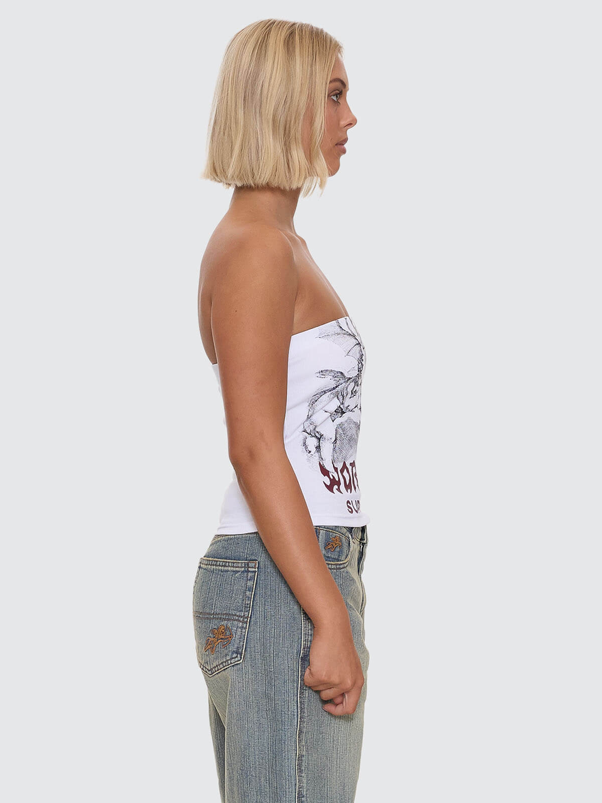 Horns Tube Top - White 4