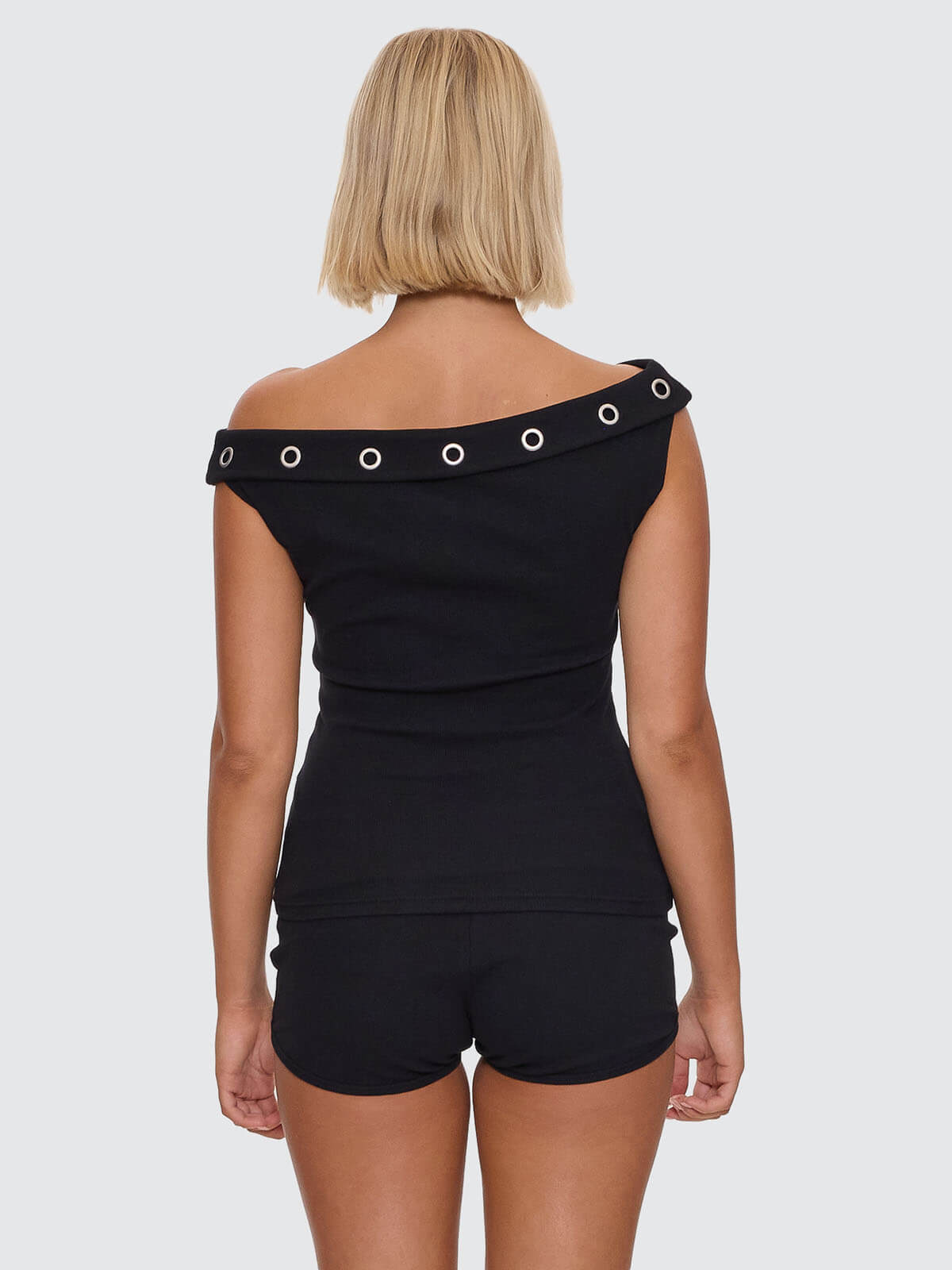 Ventura Cold Shoulder Top - Black 4