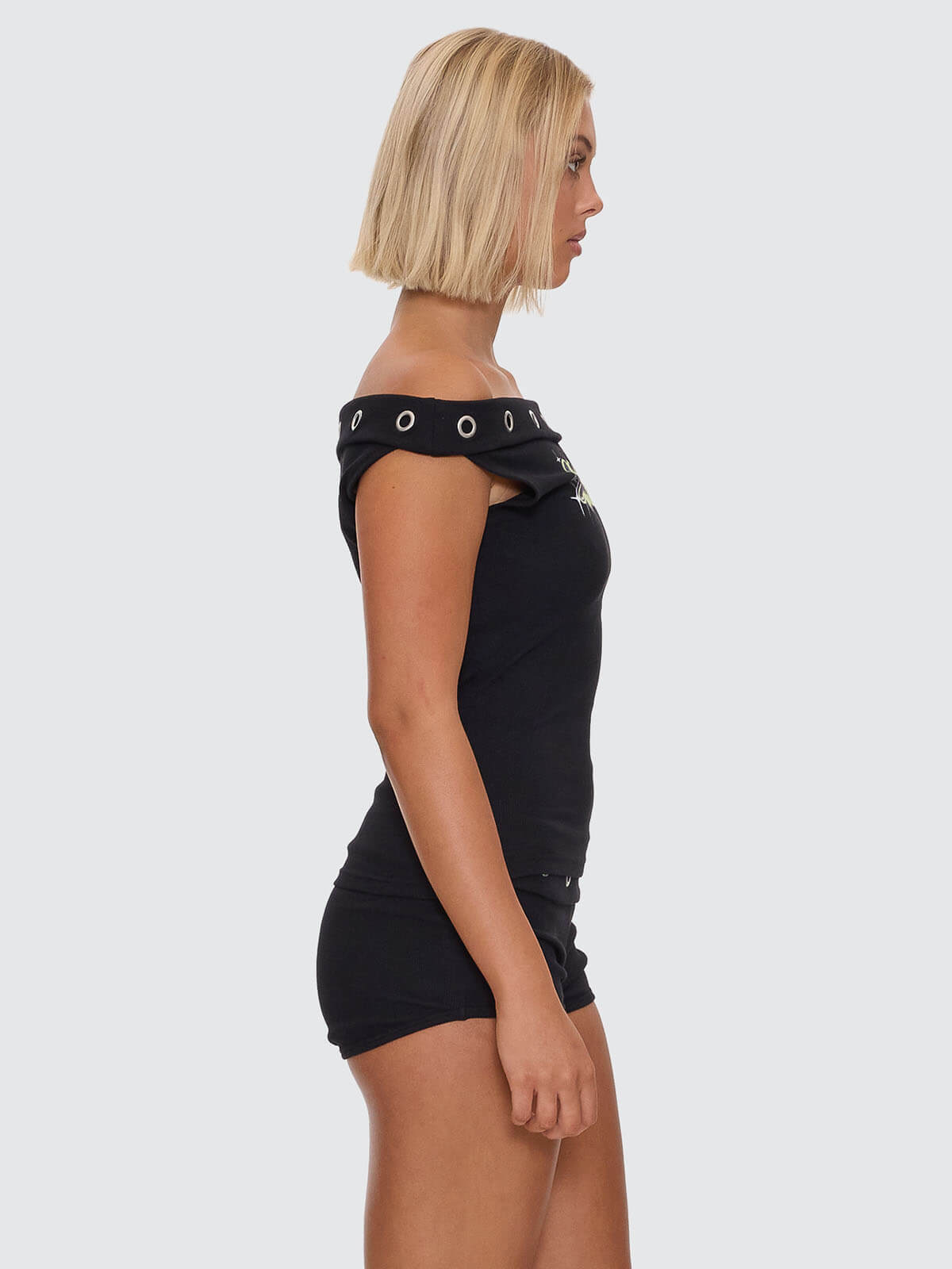 Ventura Cold Shoulder Top - Black 4