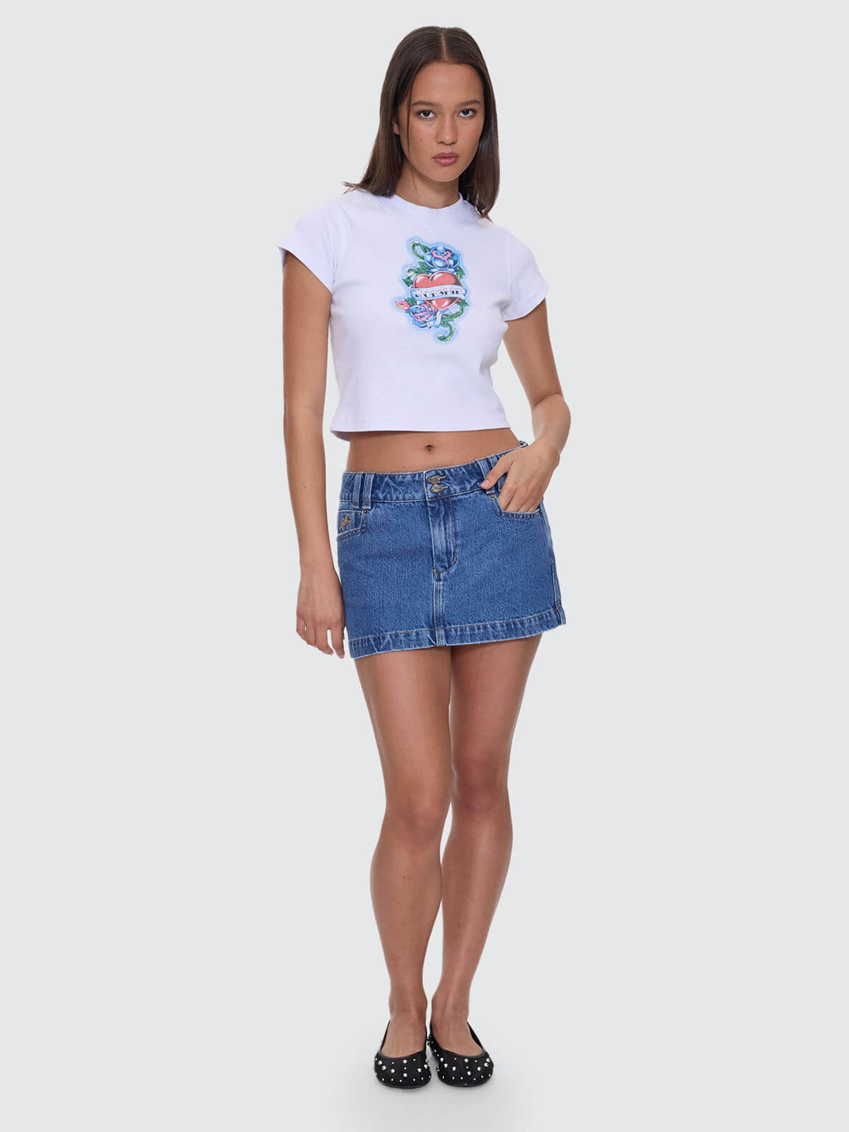 No Ragrets Micro Skirt - Sky High Blue 4