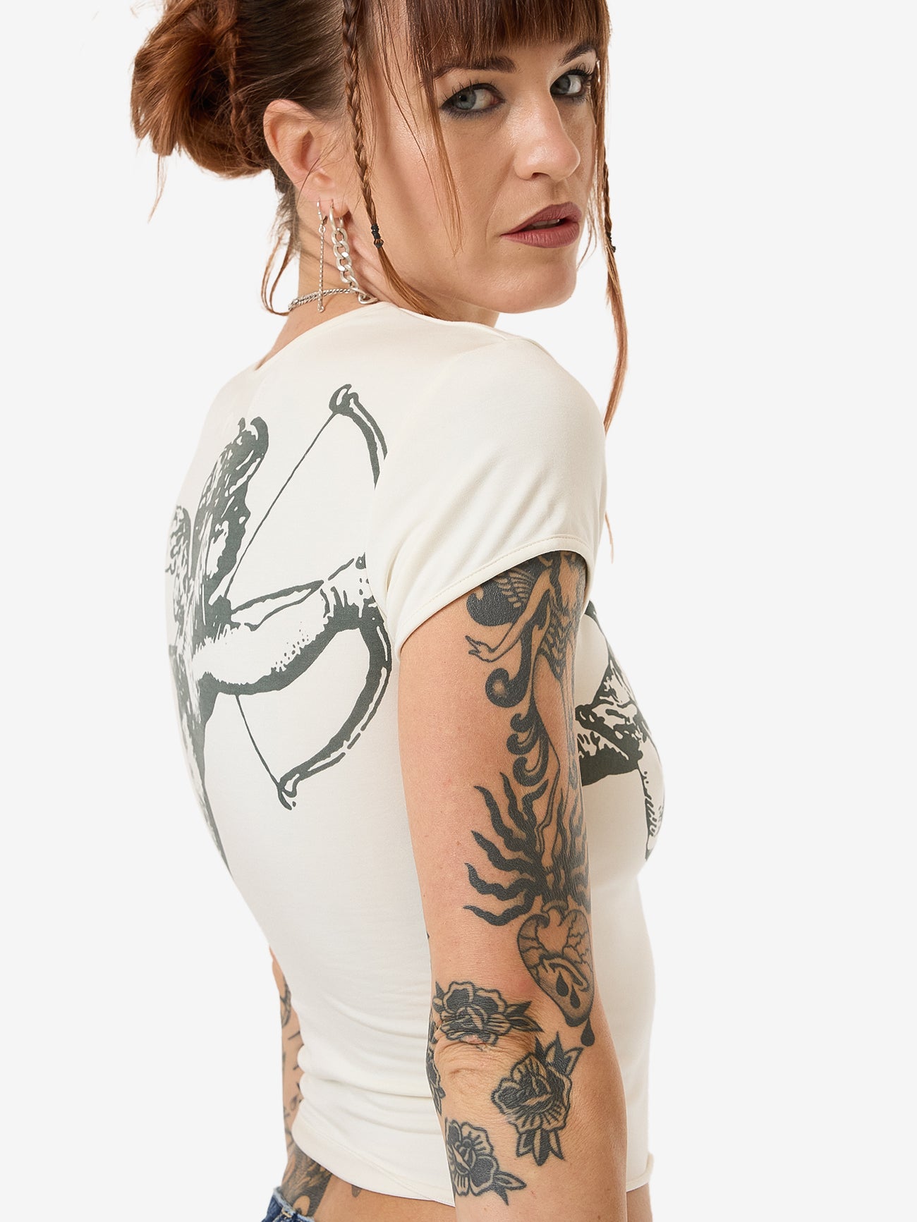 Cherub Cap Sleeve Top - Bone 4