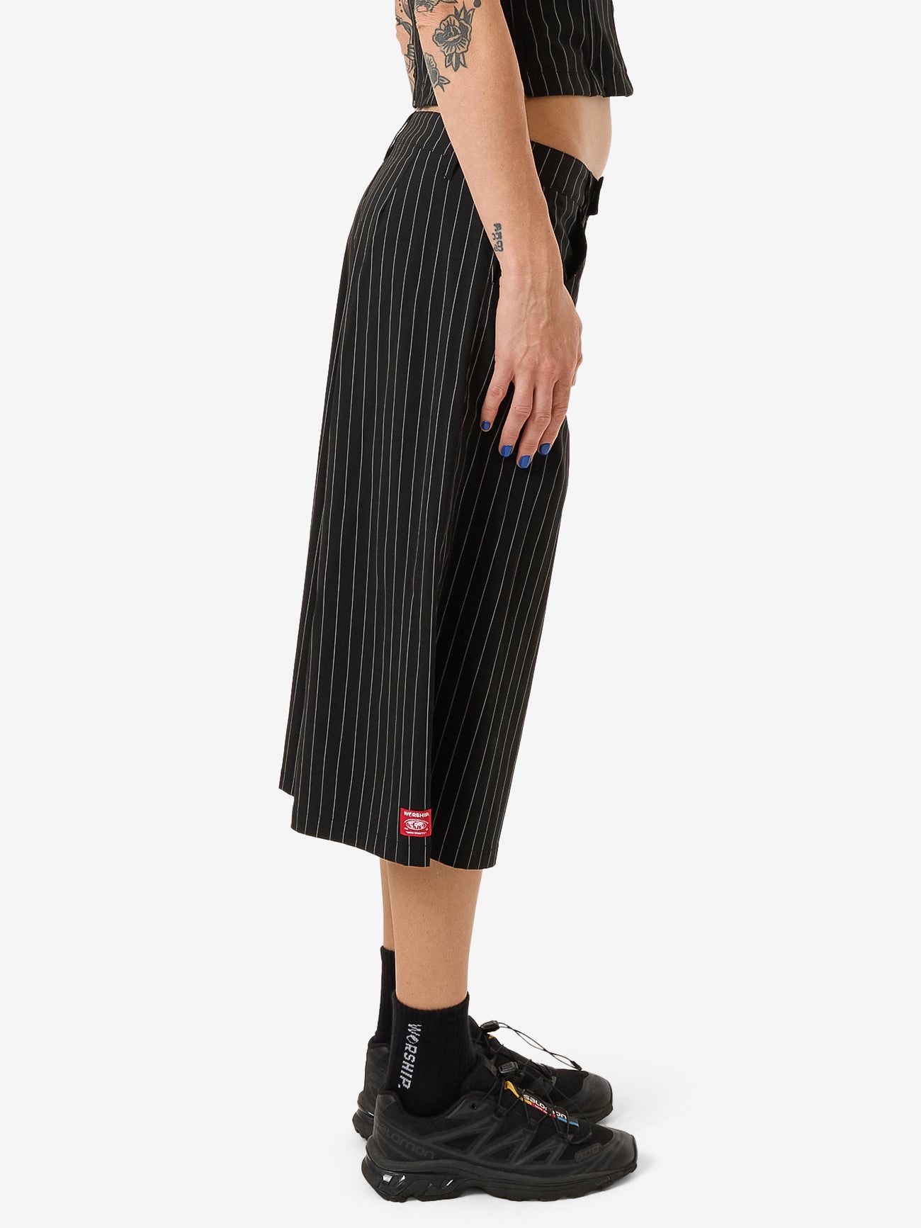 Bewitch Longboy Short - Charcoal Pinstripe 4