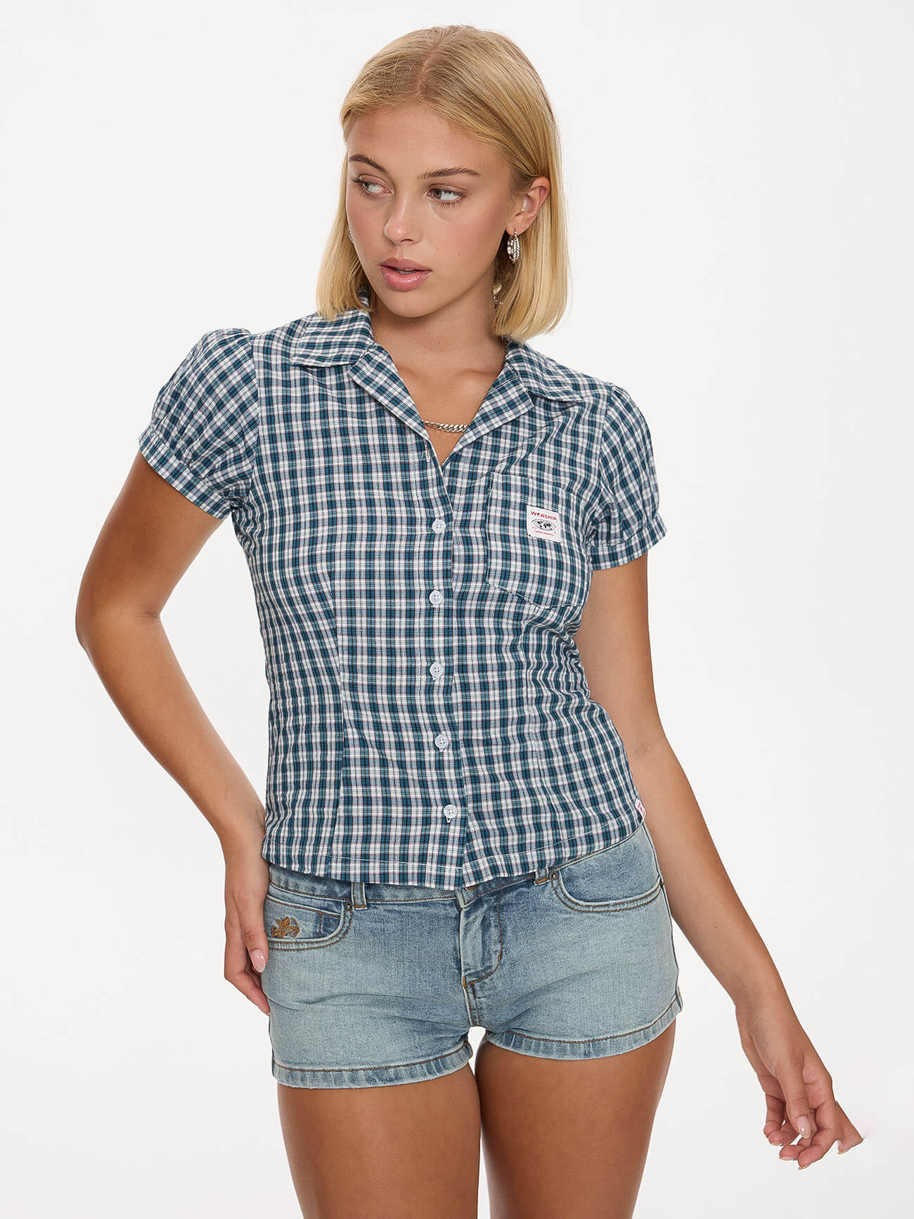 Checkmate Baby Short Sleeve Shirt - Blue 4