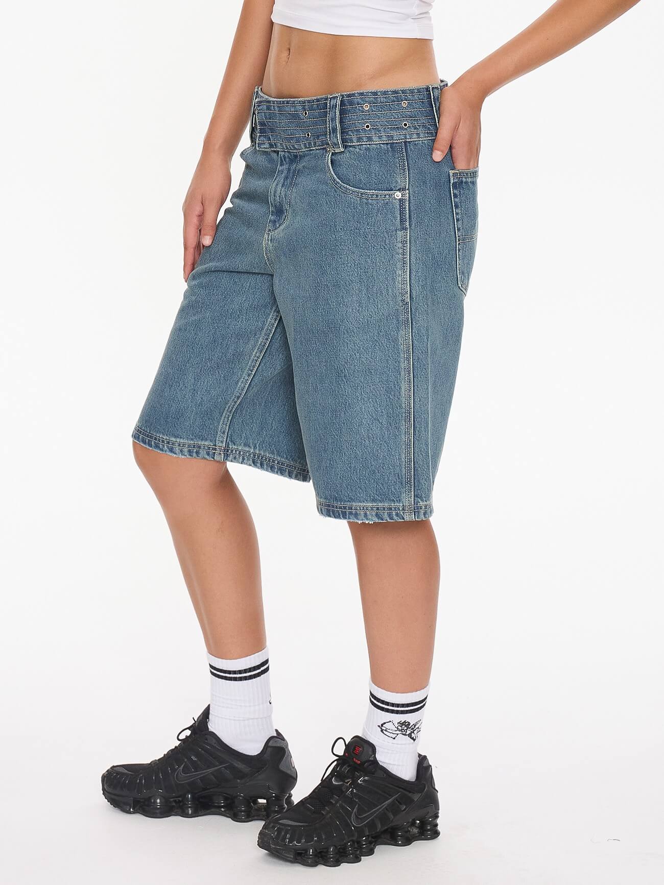 Naughtie Baggy Short - Rogue Blue 4