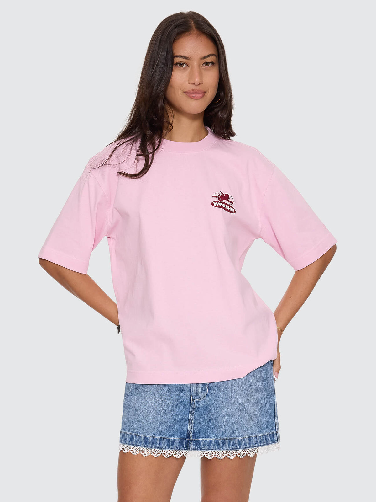 Shadow Cherub Regular Fit Tee - Pink 4