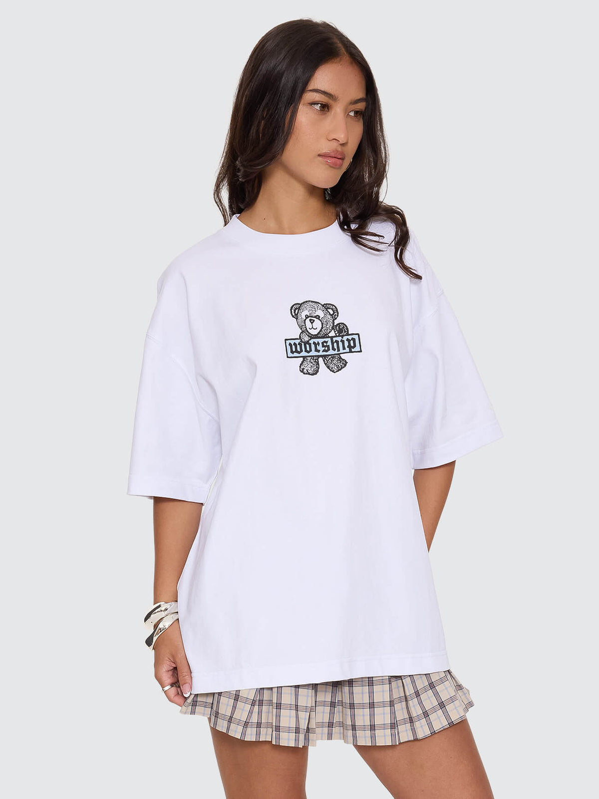 Try Harder Oversized Tee - White 4