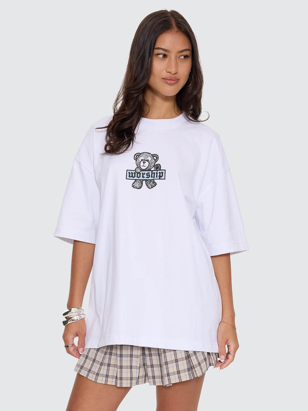 Try Harder Oversized Tee - White 4