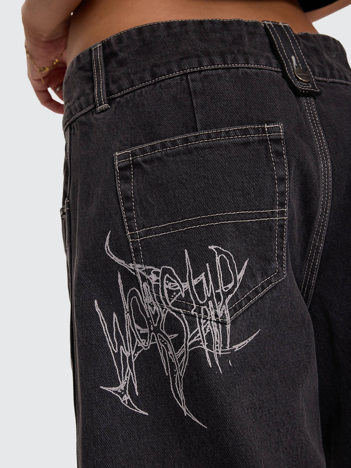 Spinal 00s Big Baggy Short - Used Black 4
